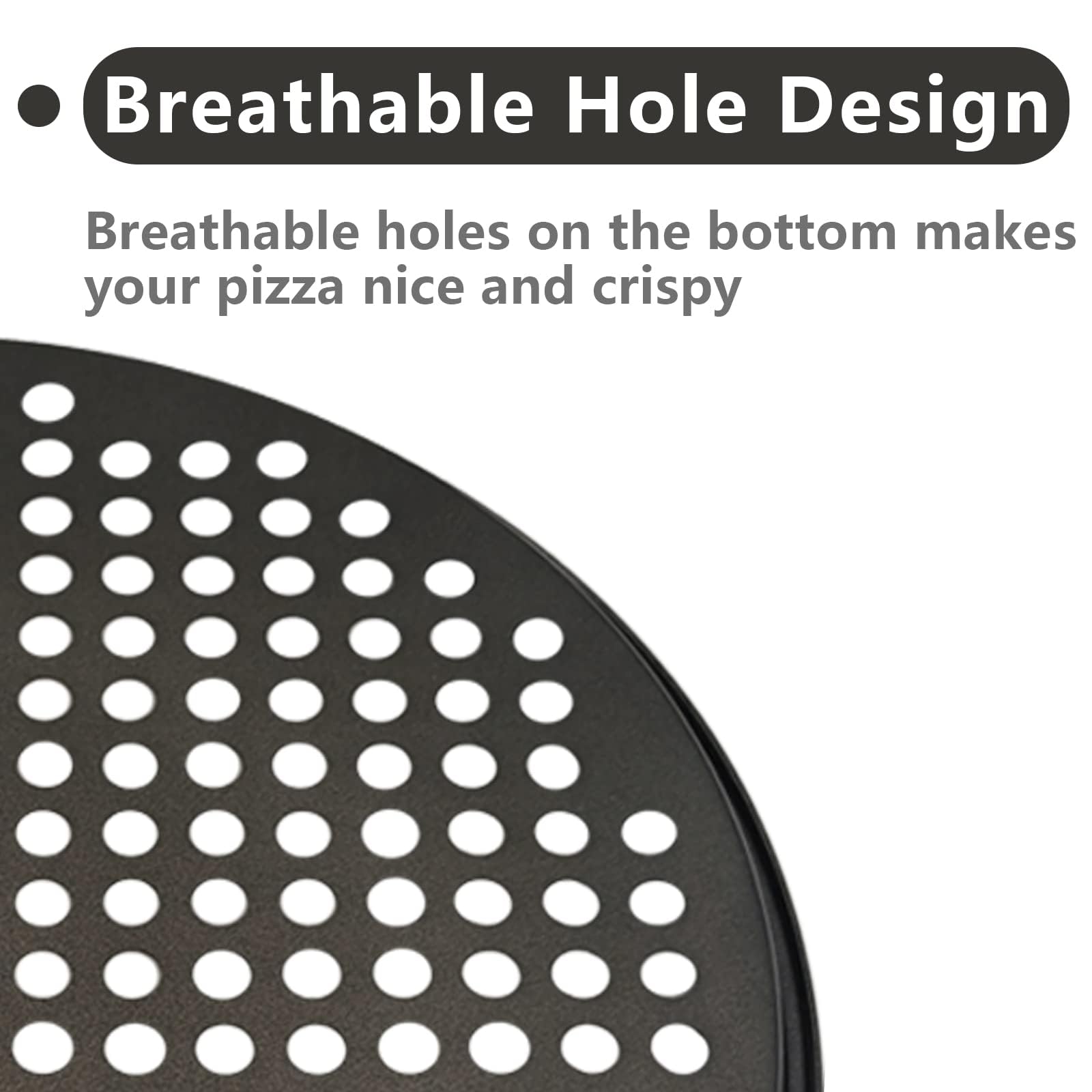 Nbftltop Pizza Pan 12 Inch Nonstick Pizza Pan For Oven, Round Carbon Steel Baking Pizza Pan With Holes,Bakeware Pizza Tray With