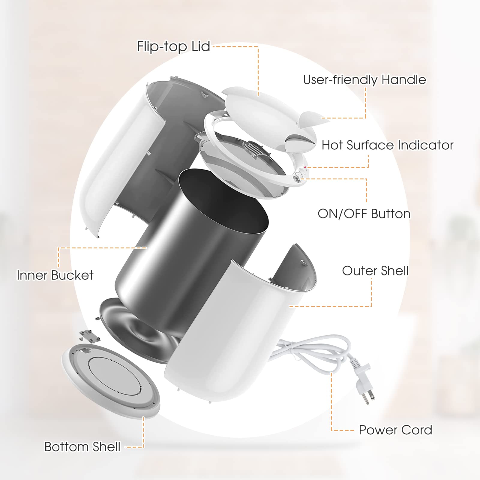 Tangkula Towel Warmer Bucket, 20L Luxury Towel Warmer With Fragrance Holder, Removable Lid, One-Button Control, Auto Shut Off, B