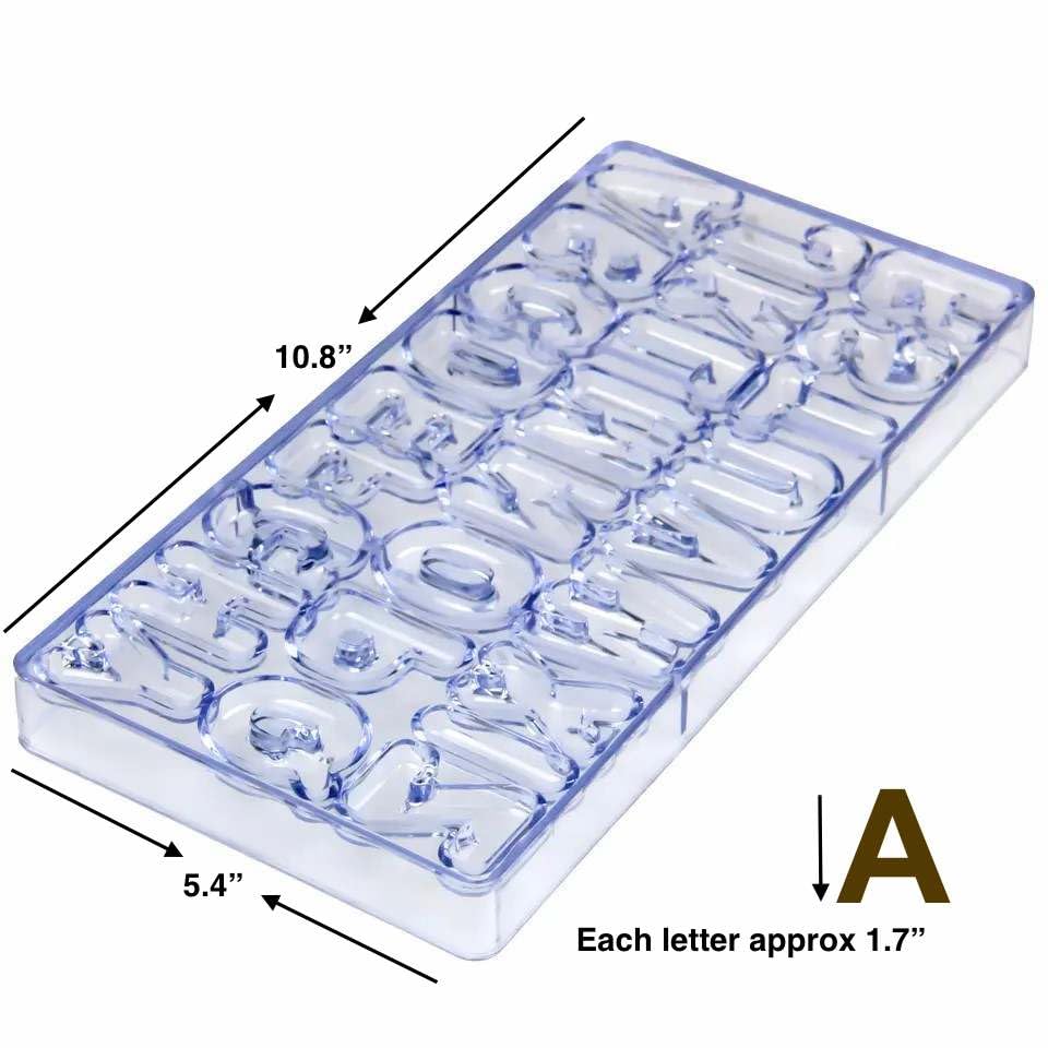 Candymake Chocolate Letters Making Mold - Professional Candy Making Molds - Bpa Free - Make Your Own Chocolate Letters At Home O