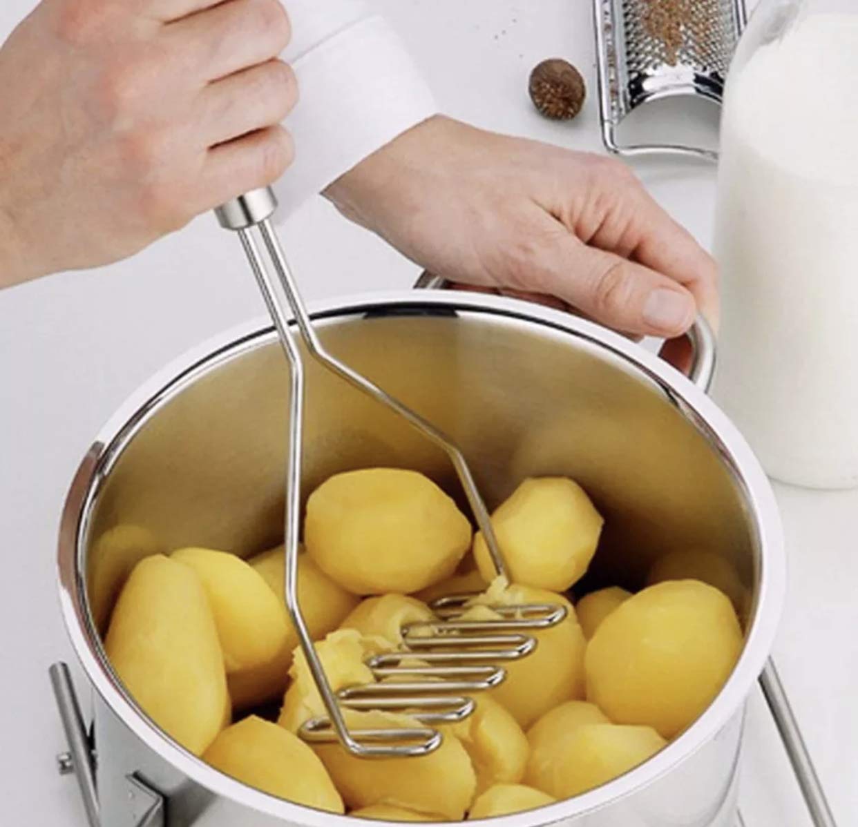 Vegetable And Fruit Masher, Potato Crusher, Avocado Masher, Stainless Steal Handle, Egg Smasher, Kitchen Gadget, Great Kitchen T