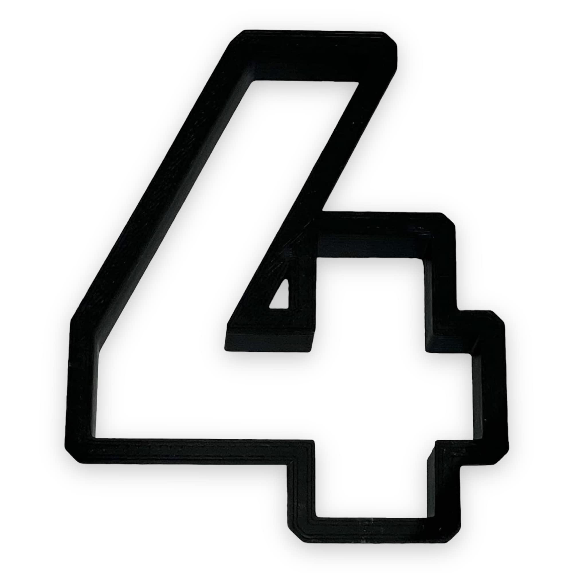 4 Block Numbers Cookie Cutter With Easy To Push Design (3.5 Inch)
