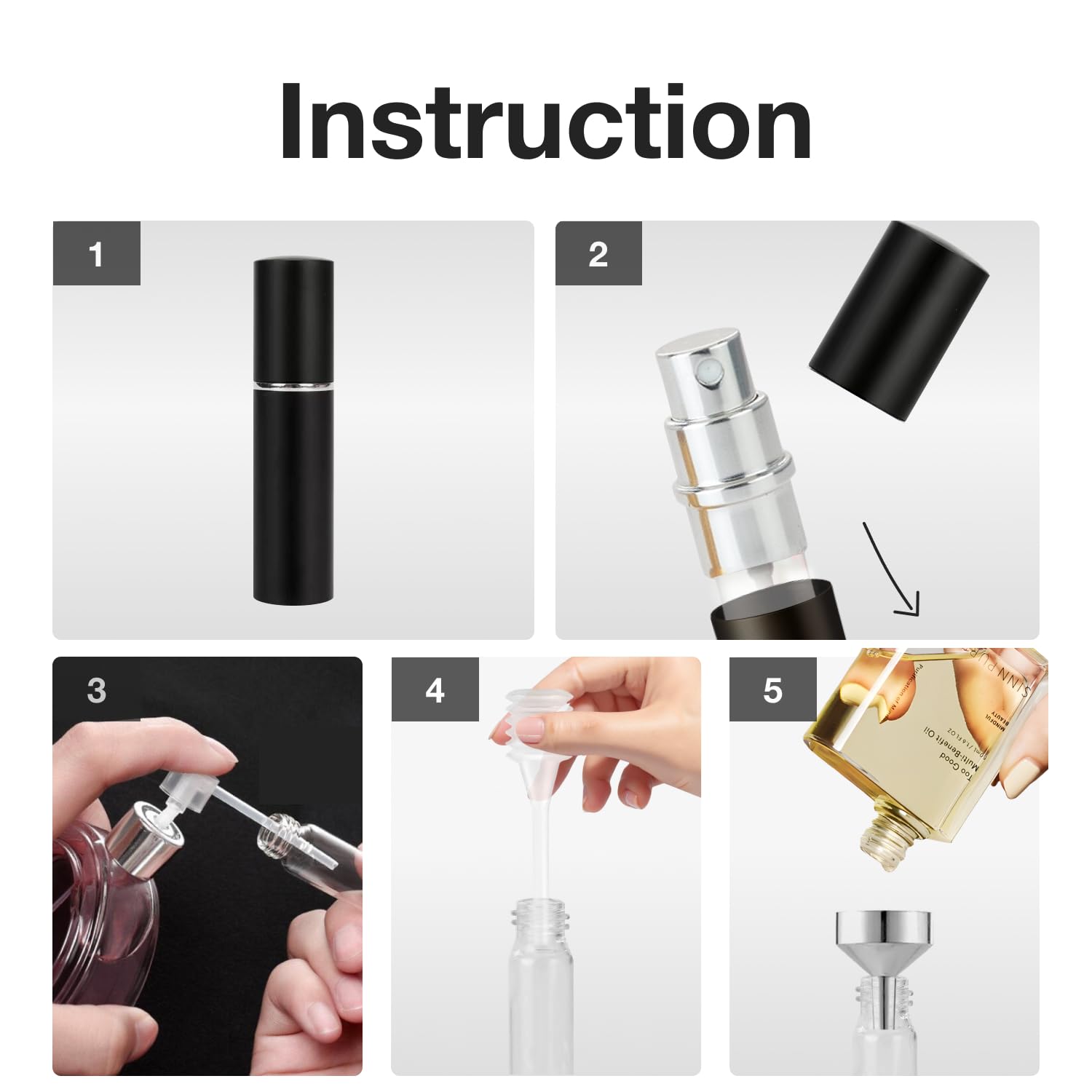 Milasonus 5Ml Perfume Travel Spray Bottle(1 Pcs), Perfume Atomiser Refillable, Portable For Travel Holiday, Outdoor Activities A