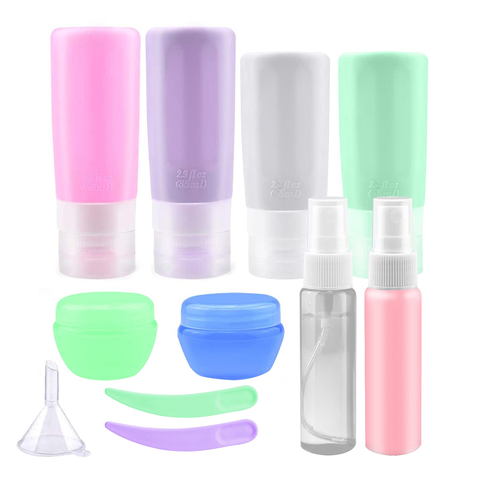 Travel Bottles For Toiletries Leak Proof Silicone Travel Bottles Set Tsa Approved Travel Size Containers Refillable Accessories
