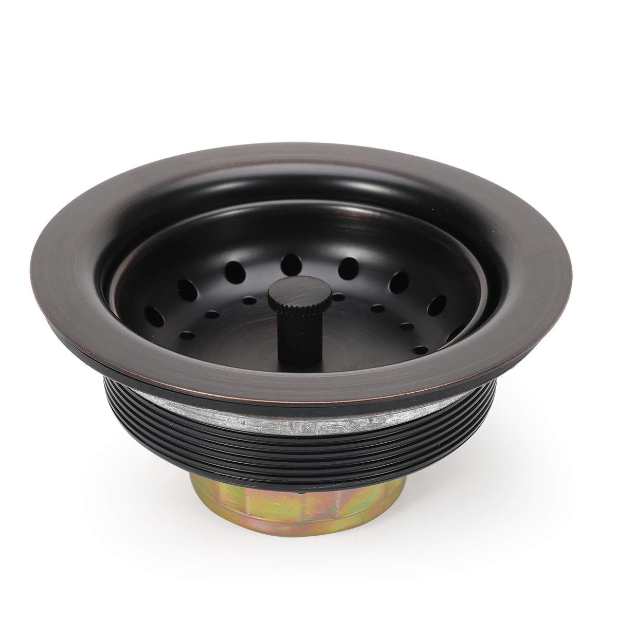 Kone 3-1/2 Inch Kitchen Sink Drain Orb Assembly With Strainer Basket/Stopper, All Stainless Steel Durable And Rustproof Oil Rubb