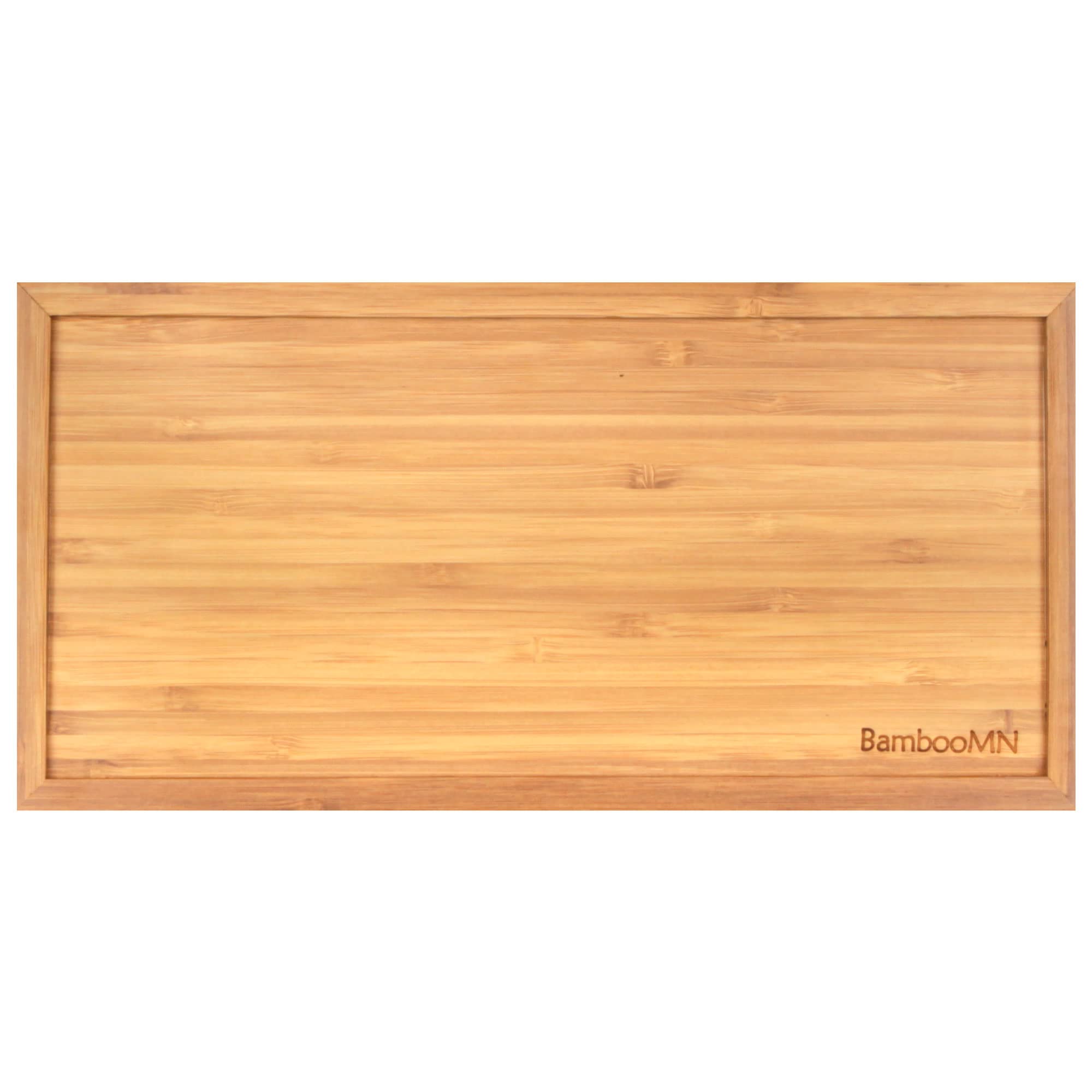Bamboomn Organic Bamboo Serving Tray, Vanity, Tea Serving, Appetizers, Snacks, Charcuterie Board, 11''X5.5''X0.6'' - 1 Tray
