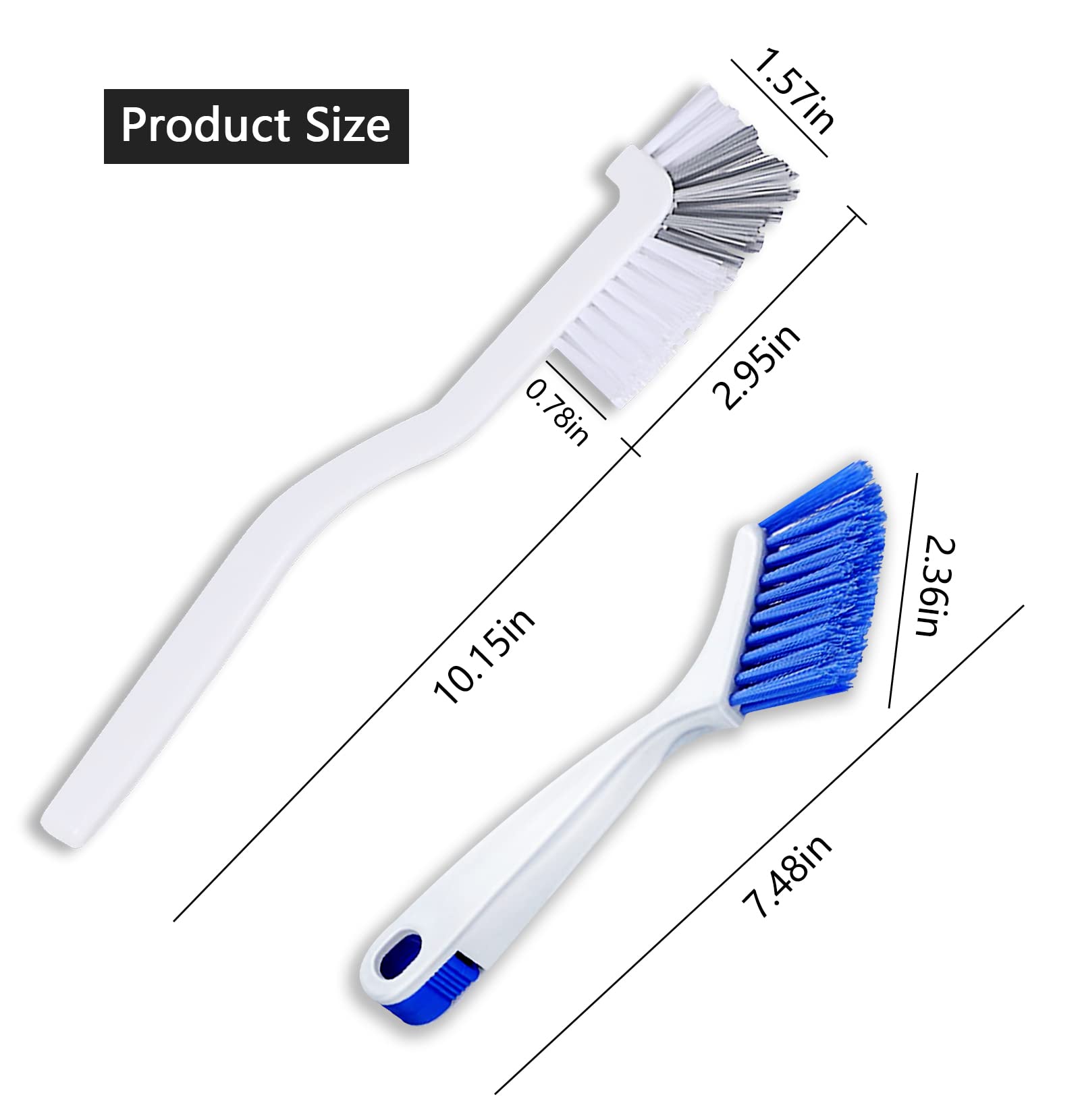 4Pcs Cleaning Brush Small Scrub Brush Kitchen Sink Bathroom Brushes, Sliding Door Or Window Track Cleaning Brush With Dustpan