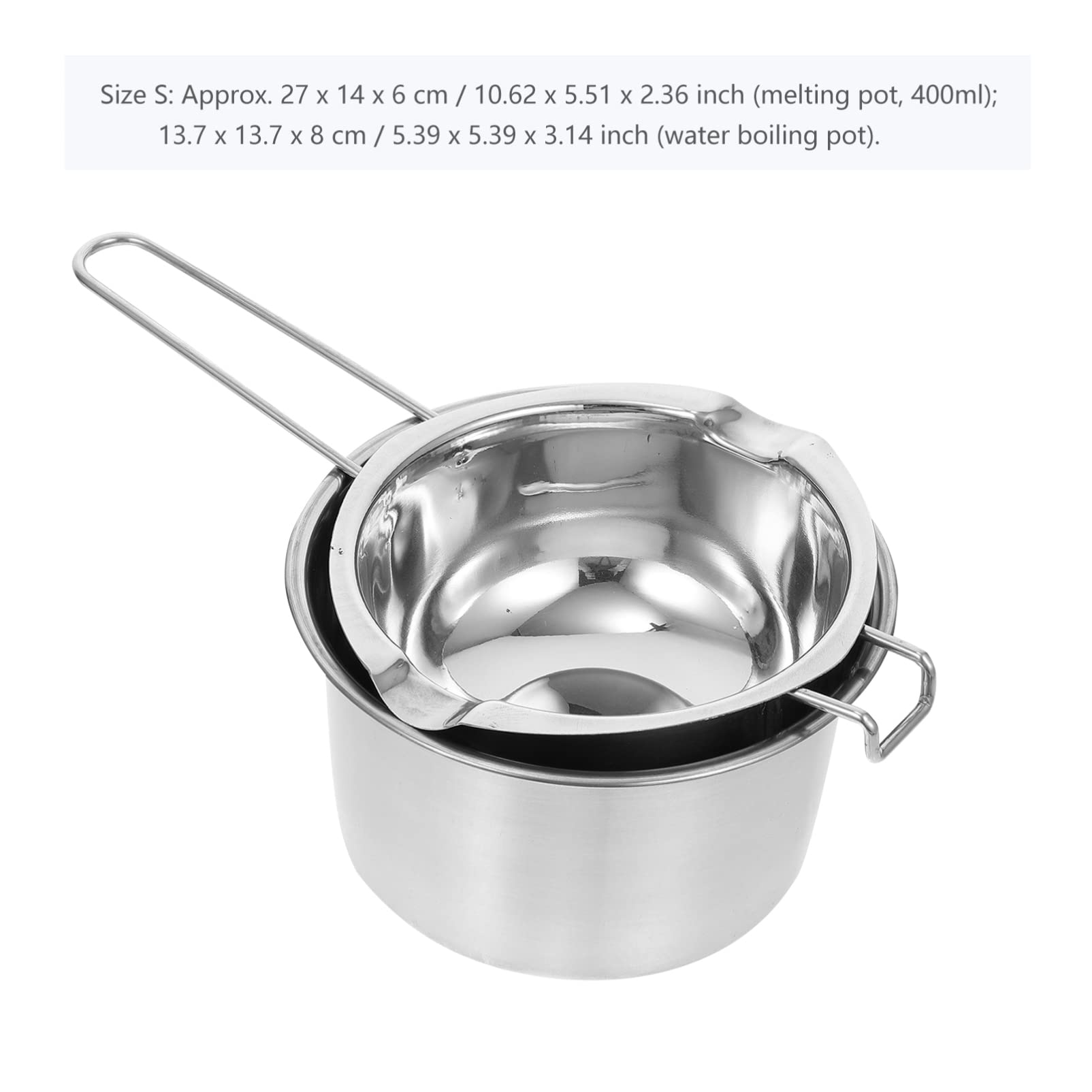 Sewroro Double Boiler Pot Set Stainless Steel Melting Pot Double Boiler Chocolate Melting Pot For Melting Chocolate, Soap, Wax,