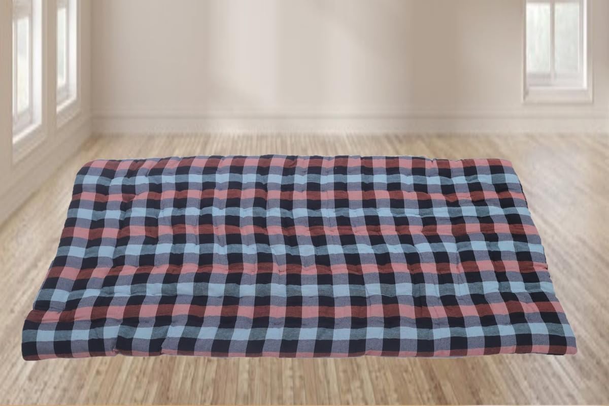 Homychair 2 inch Qulit Multicolor Gadda Cotton Mattress Single Bed 6x3