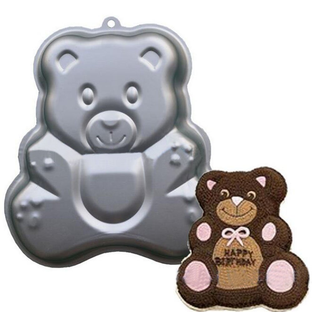 Cartoon Bear Cake Pan, Kids 3D Birthday Cake Pan, Aluminum Alloy Cake Molds Nonstick Baking Tools