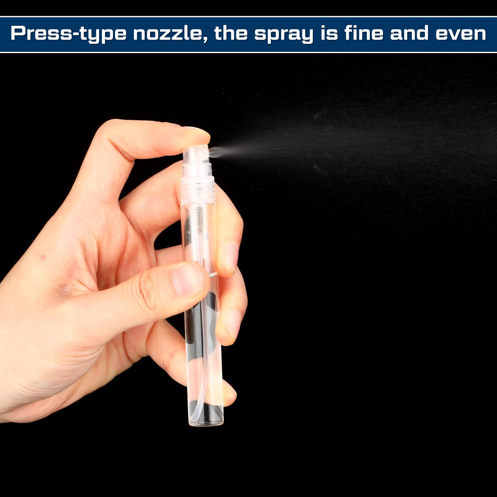 Lallisa 100 Pcs Mini Spray Bottles Clear Glass Perfume Bottles Refillable Fine Mist Spray Bottles Empty Fragrance Sample Spray C