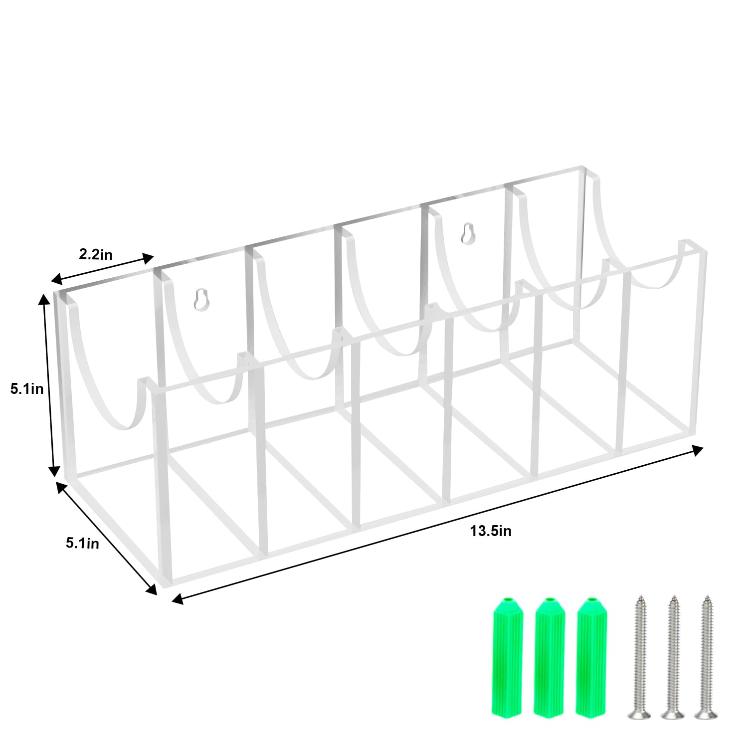 Gti Belt Organizer, Acrylic 6 Compartments Belt Organizer For Closet And Drawer, Display Case For Tie,Bow Tie And Belt,Clear Bel