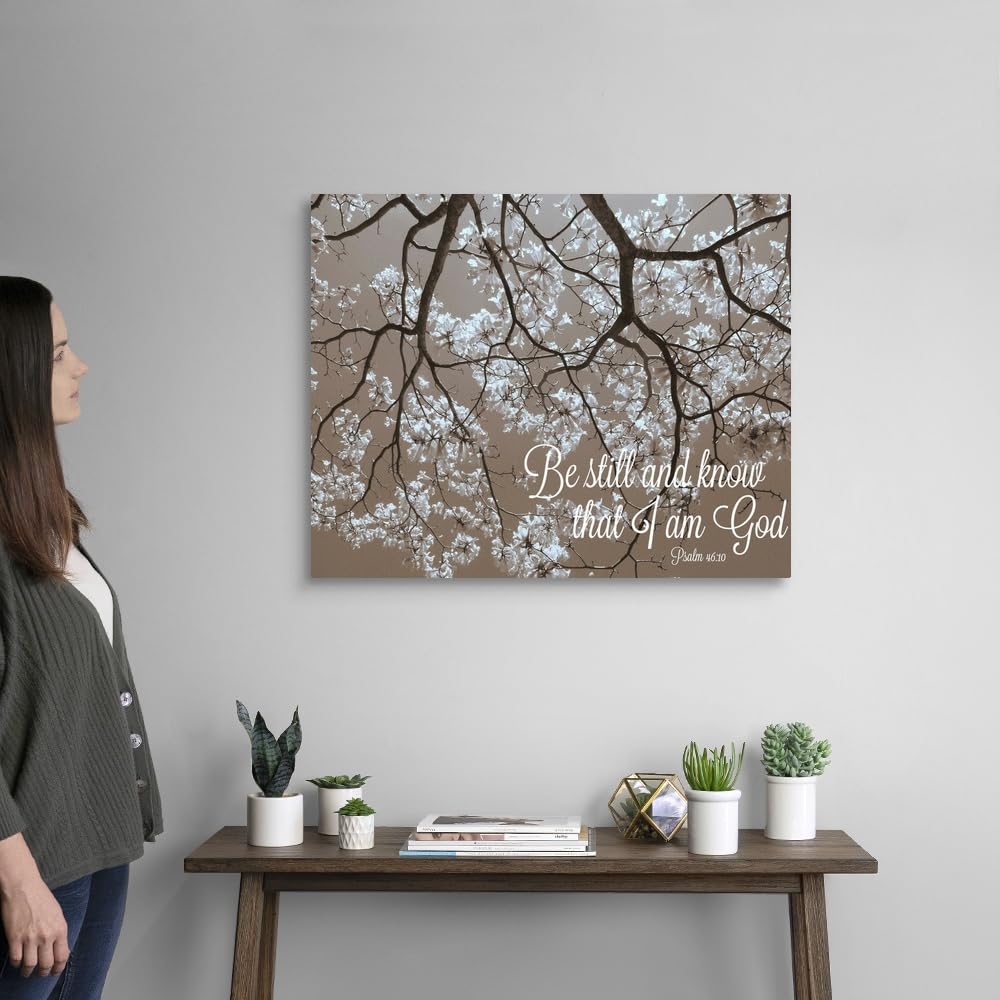 Canvas On Demand Be Still Canvas Wall Art Print By Gail Peck, Contemporary, Home Decor, Quote, Design Artwork, 30''X24''