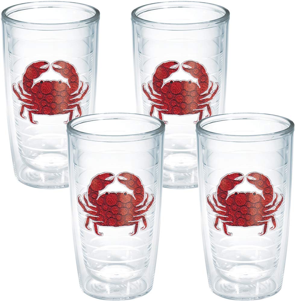 Tervis Tumbler, 16-Ounce, ''Red Crab'', 4-Pack , Clear - 1125451