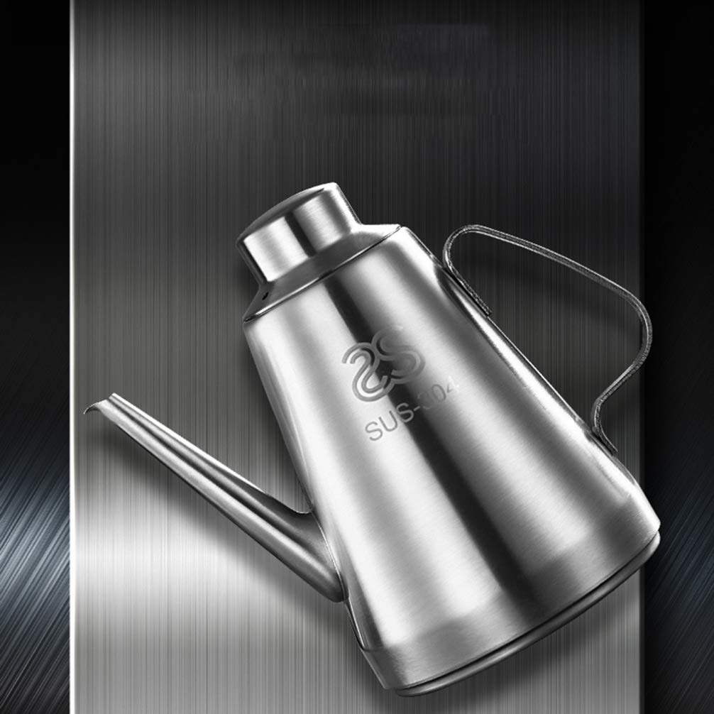 Hemoton Stainless Steel Oil Can Vinegar Pot Bottle Oil Dispenser Edible Oil Container Cruet Pot Kitchen Tools (700Ml Middle Size