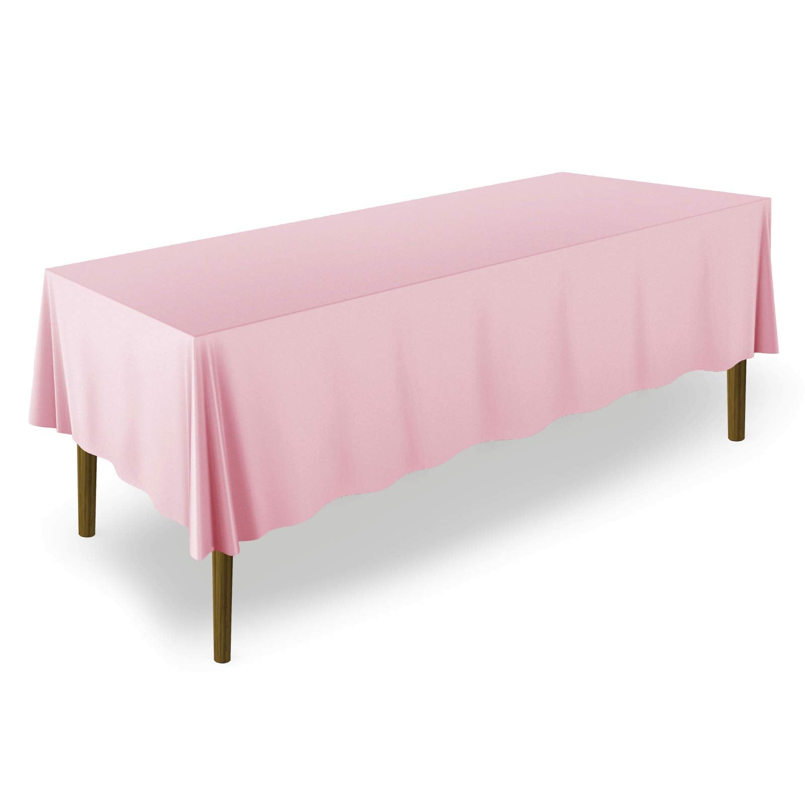 Lann'S Linens - 70 X 120 Premium Tablecloth For Wedding/Banquet/Restaurant - Rectangular Polyester Fabric Table Cloth - Pink