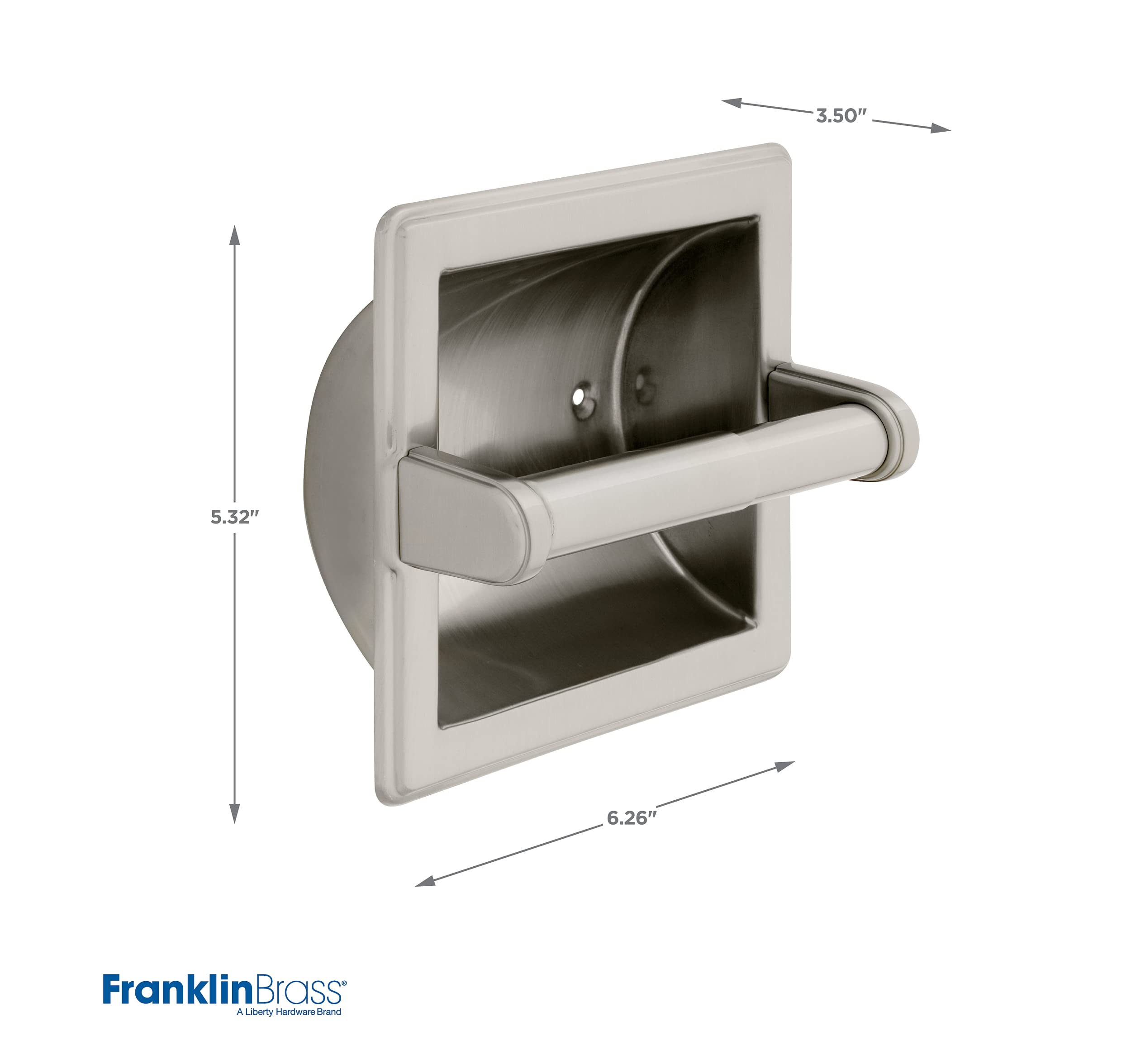 Franklin Brass 9097Sn Recessed Paper Holder, Satin Nickel