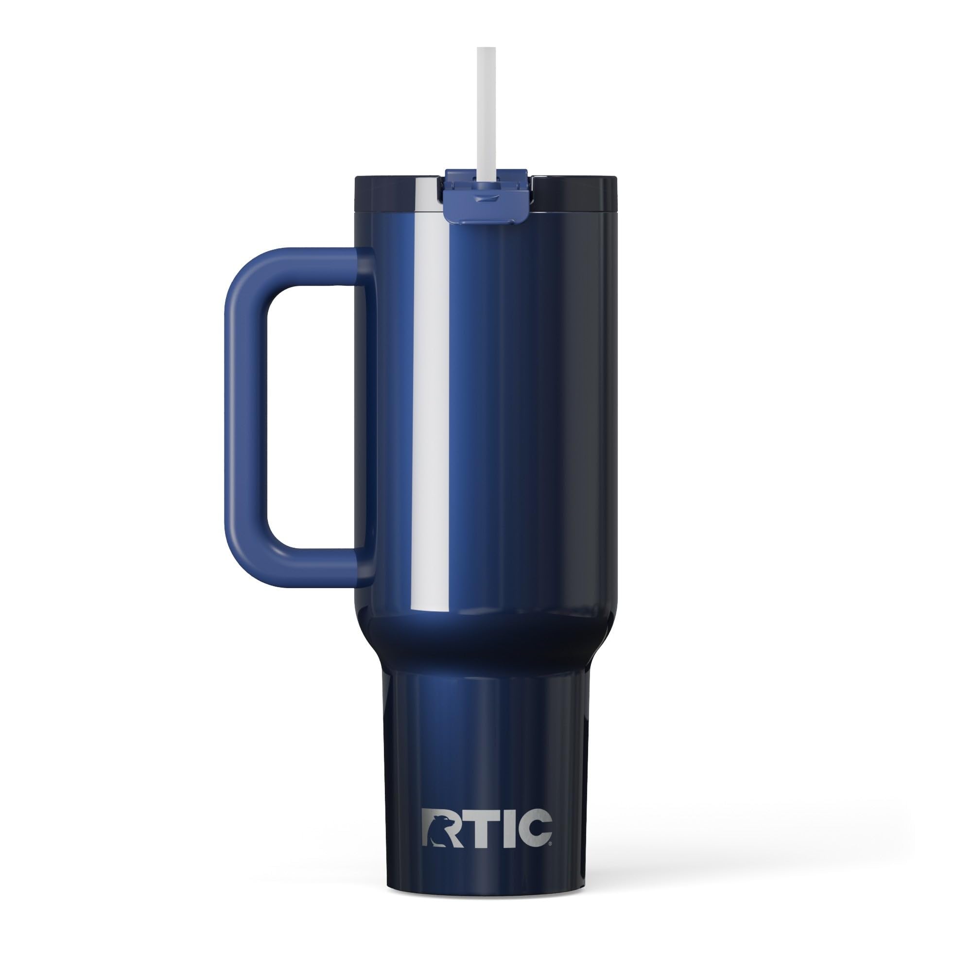 RTIC 40 oz Road Trip Tumbler Double-Walled Insulated Stainless Steel Portable Travel Coffee Mug Cup with Lid, Handle and Straw, 