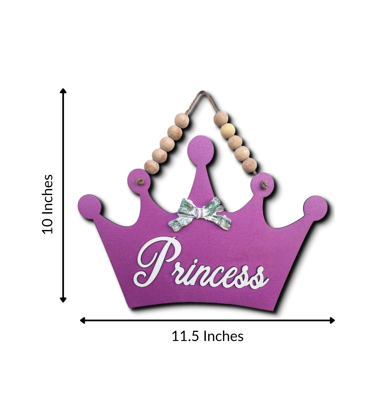 Chalk My Theme Princess Crown Wooden Wall Door Or Wall Hanging Art For Girls Room Decoration Item| Kids Room Decor | Gift For Gi