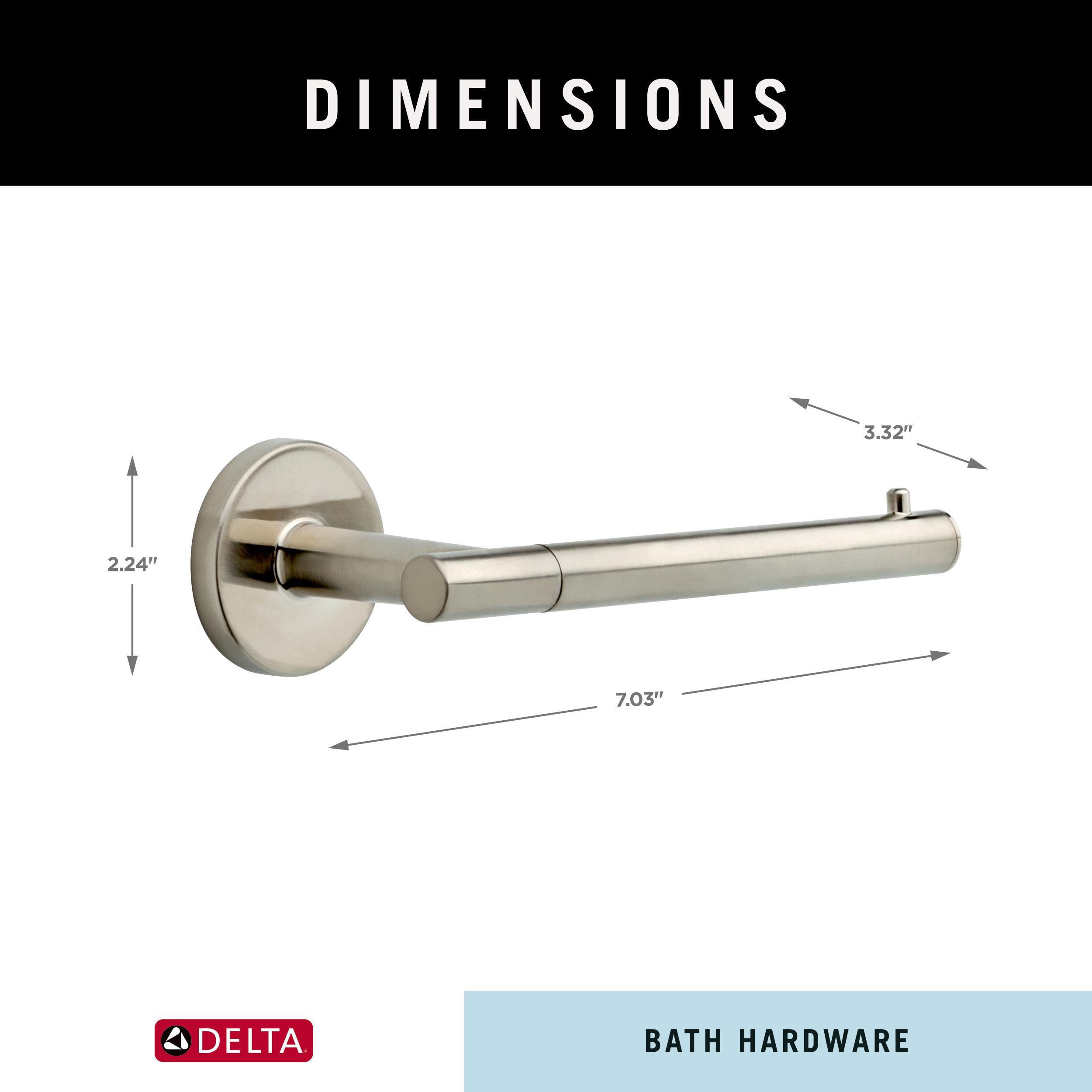Delta Faucet 75950-Ss Trinsic Toilet Paper Holder, 3.31 X 7.00 X 3.31 Inches, Stainless
