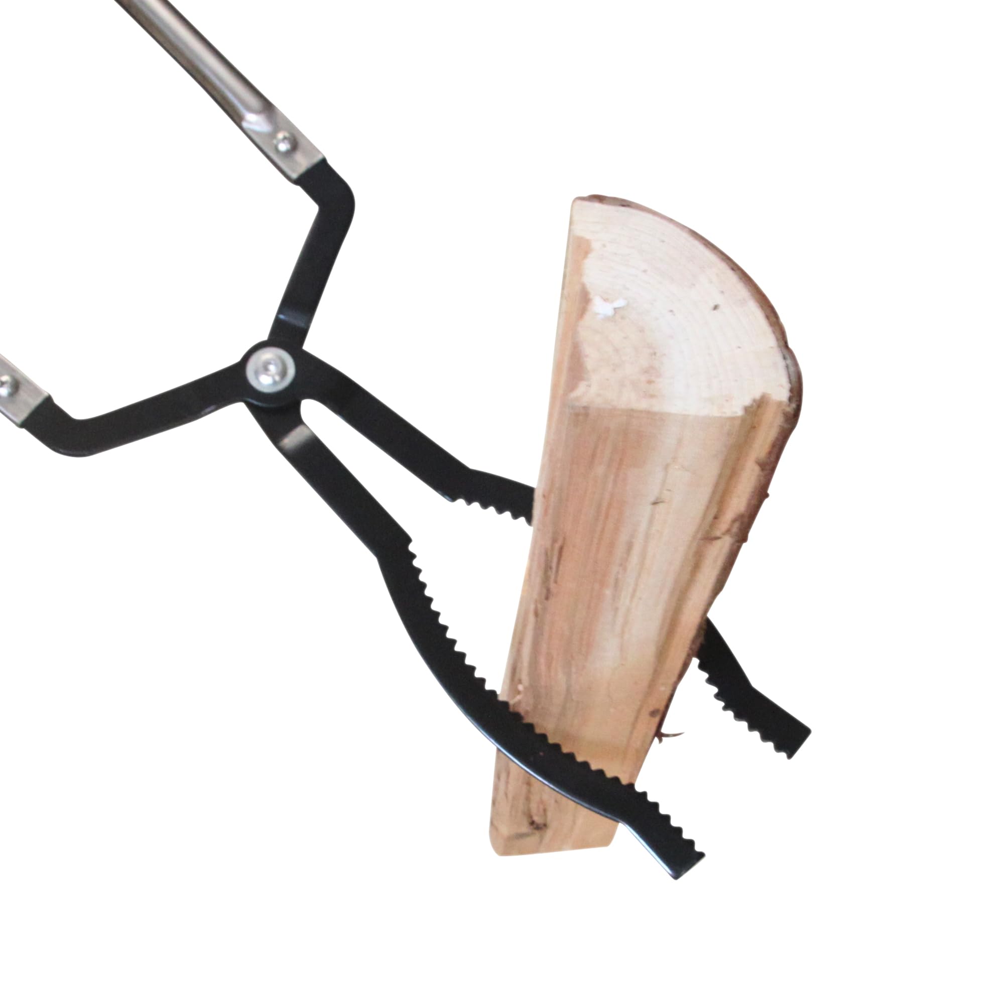 Raomeide 41 Inches Expandable Fire Tongs For Fire Pit Outside Heavy Duty Firewood Log Grabber Claw Stainless Steel Fireplace Too