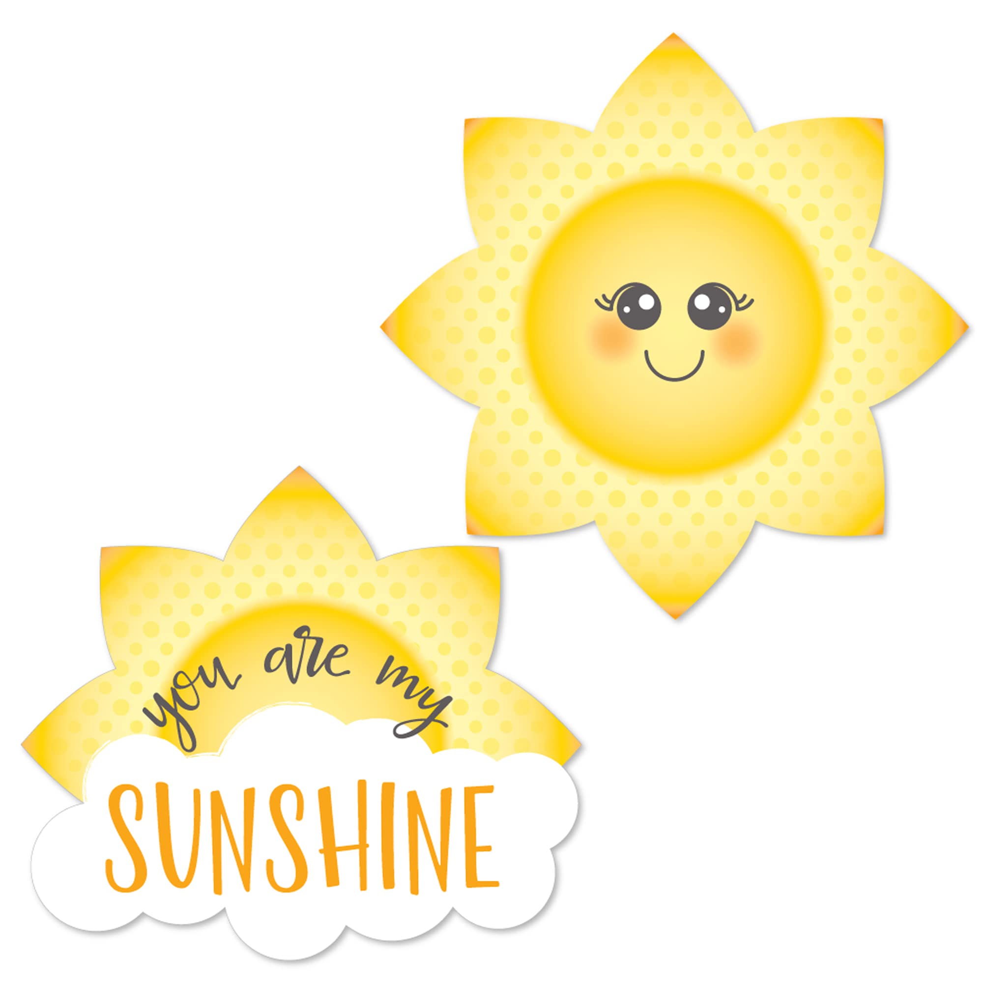 Big Dot Of Happiness You Are My Sunshine - Diy Shaped Baby Shower Or Birthday Party Cut-Outs - 24 Count