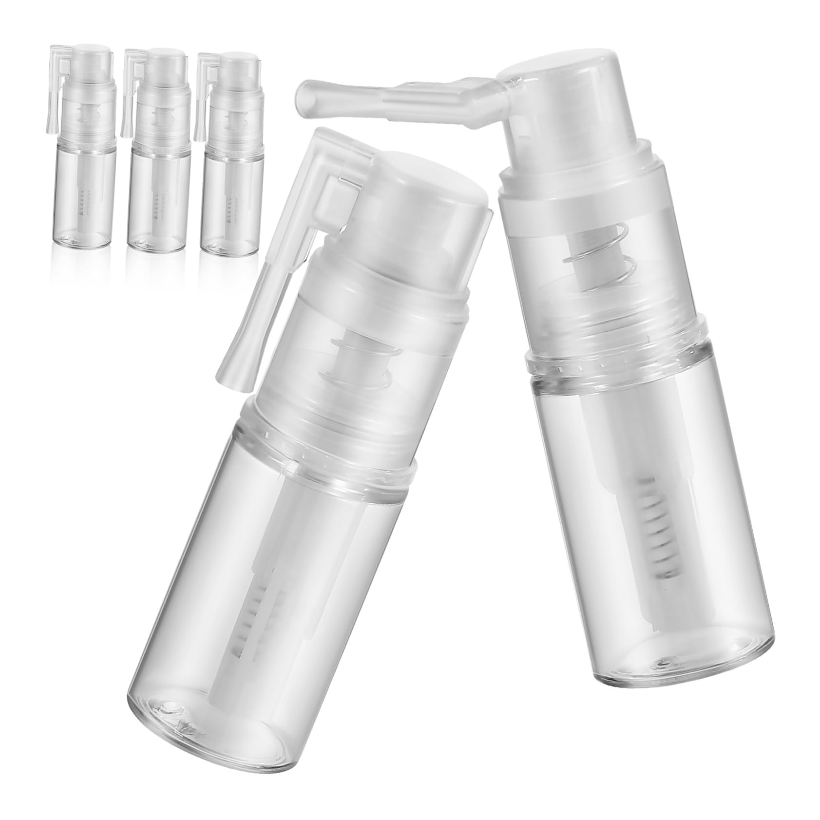 TOPPERFUN 5Pcs Refillable Powder Spray Bottles for Hair Fiber and Cosmetics Precision Applicator with Long Nozzle Versatile Empt