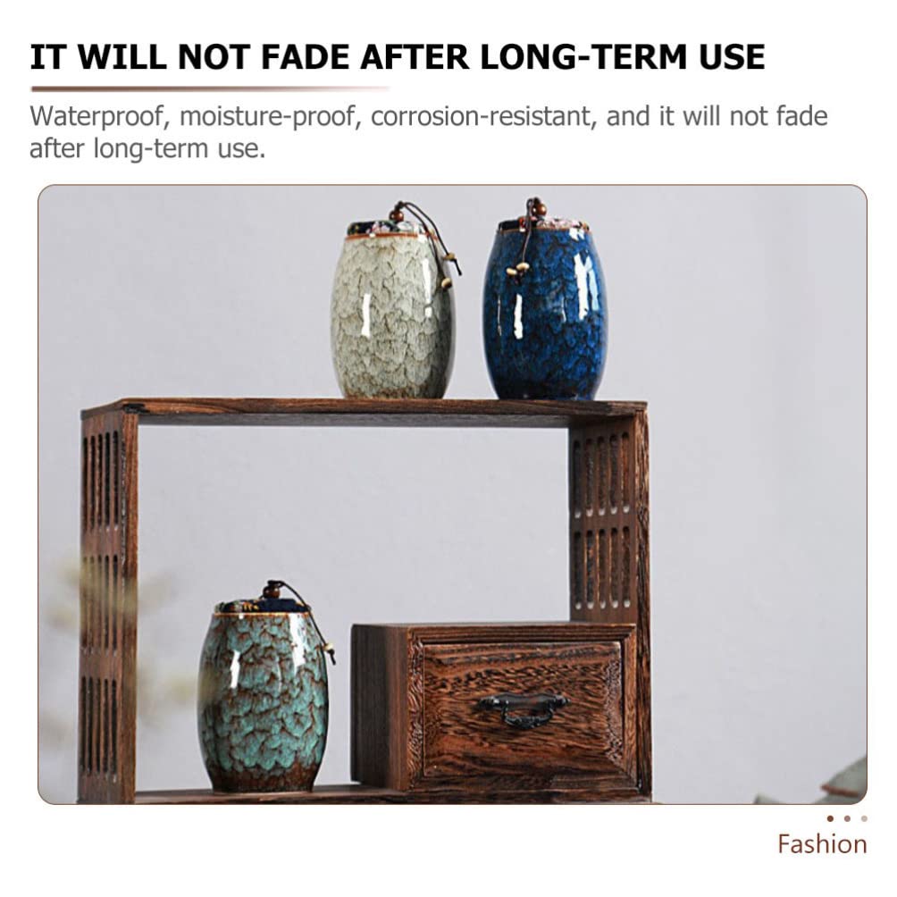 Angoily Ceramic Tea Canister Porcelain Tea Tin Vintage Ceramic Tea Jar Airtight Lid Tea Canister Loose Leaf Tea Storage Containe