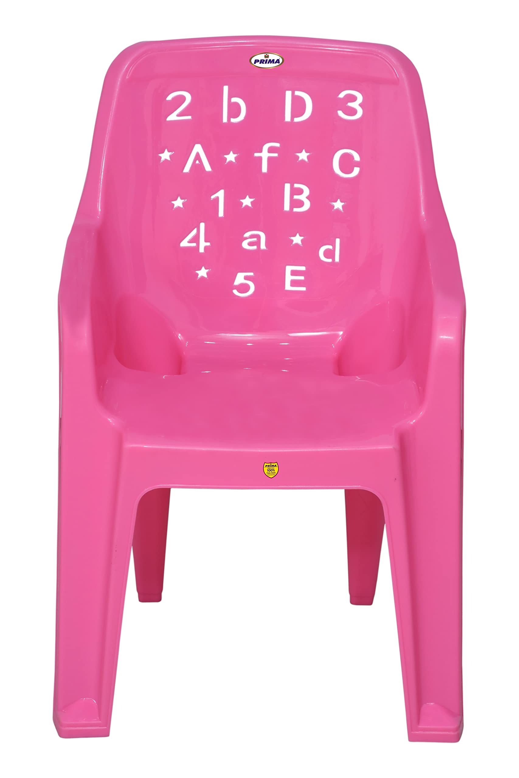 Prima Baby Plastic Chair 126 Modern And Comfortable With Backrest For Study | Play | Desk | Kids With Arms For Home/School/Dinin
