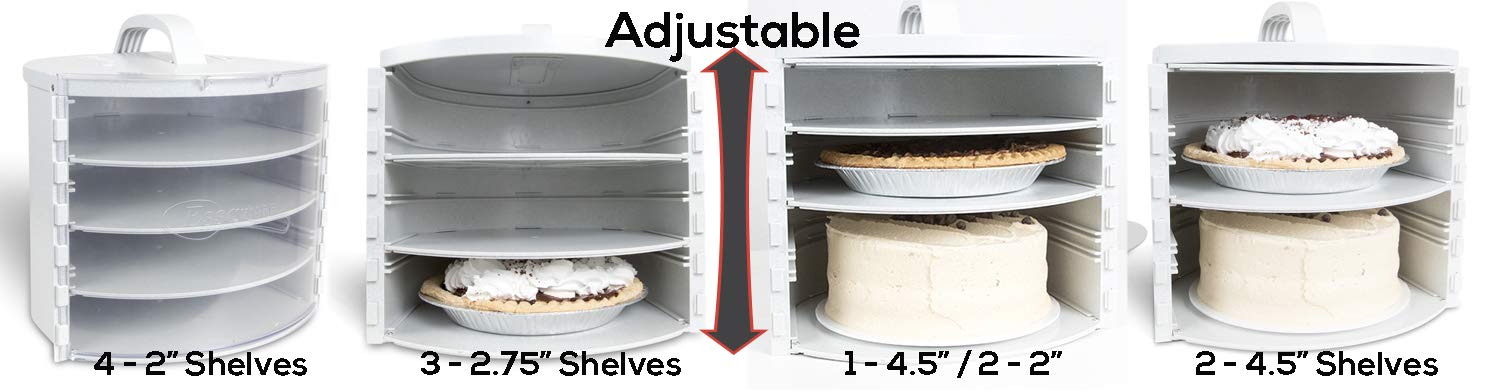 Essaware Pie Safe - Pie, Cake, Dessert Travel & Storage Container, Adjustable Shelf