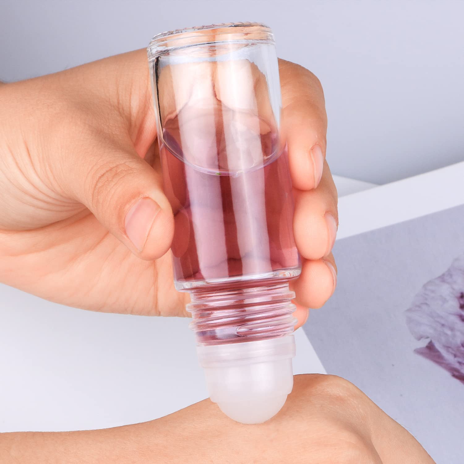 5 Pack Diy Deodorant Containers Empty Glass Deodorant Bottles Refillable Roll On Bottles For Essential Oil Perfumes Sunscreen Mo