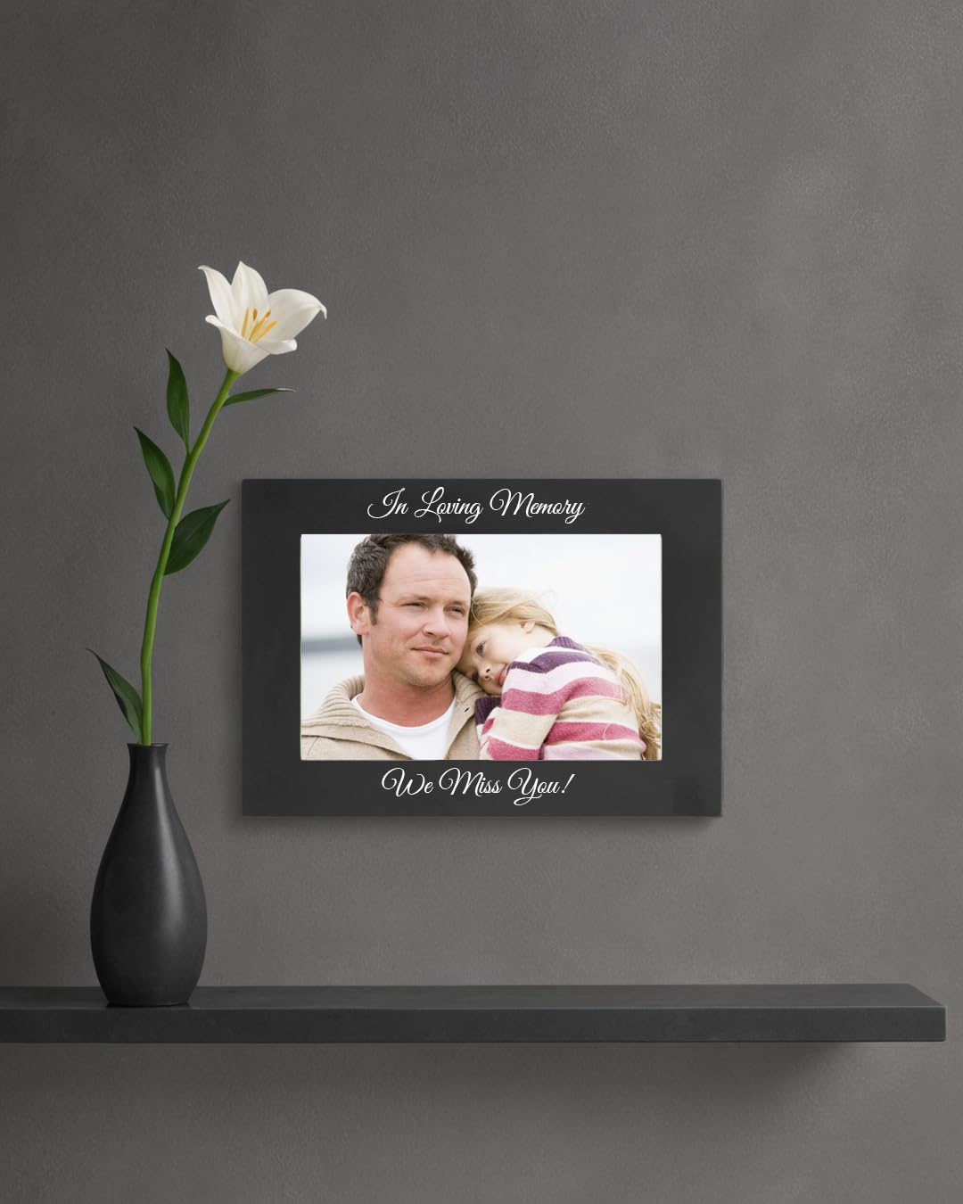 Personalized Add Your Custom Text Engraved Anodized Aluminum Hanging/Tabletop Personlized Group Family Photo Picture Frame 5x7-i