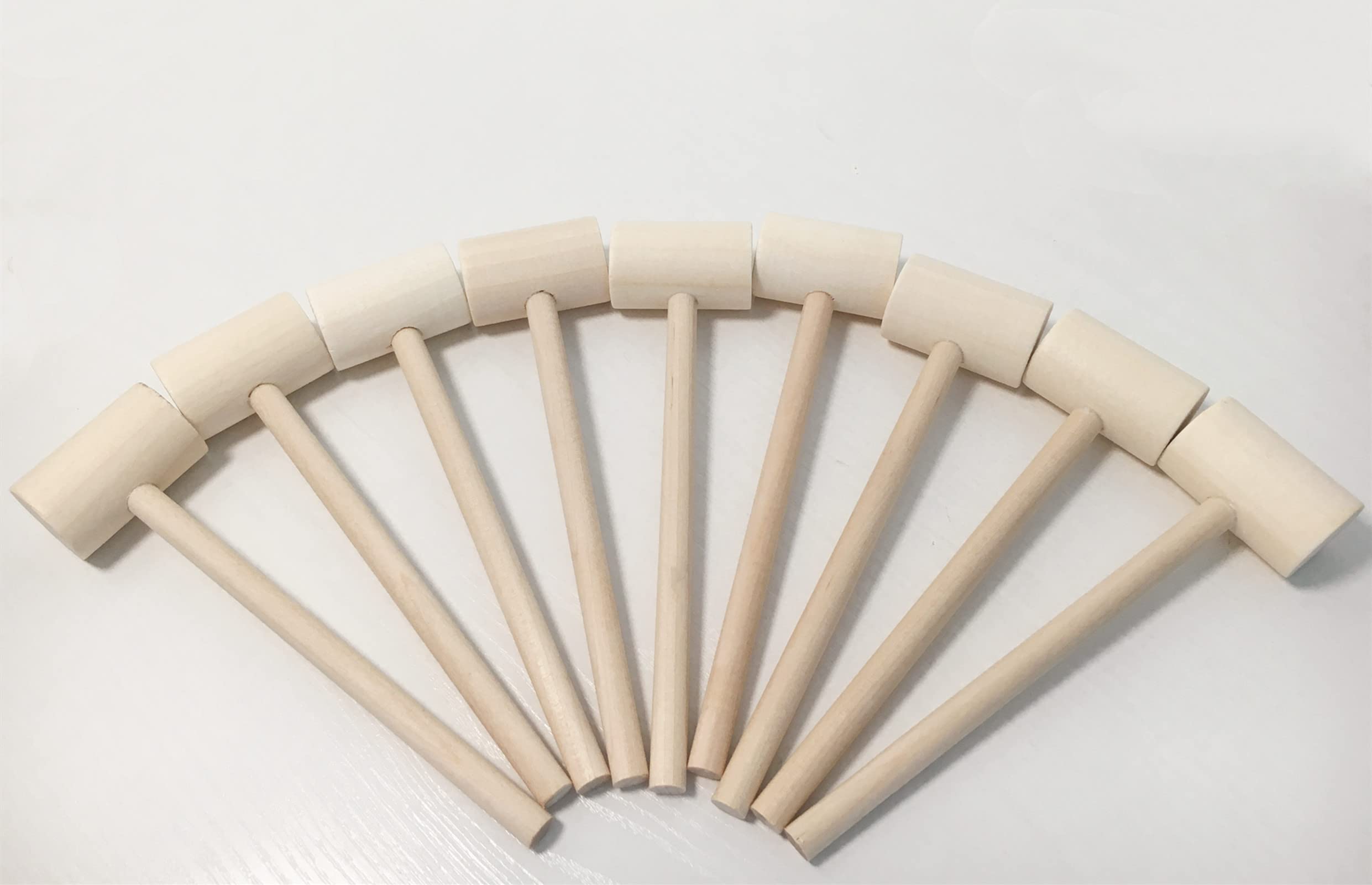 Autupy 20 Pieces Wooden Crab Lobster Seafood Mallets,Wooden Hammer For Chocolate,Breakable Heart Hammer