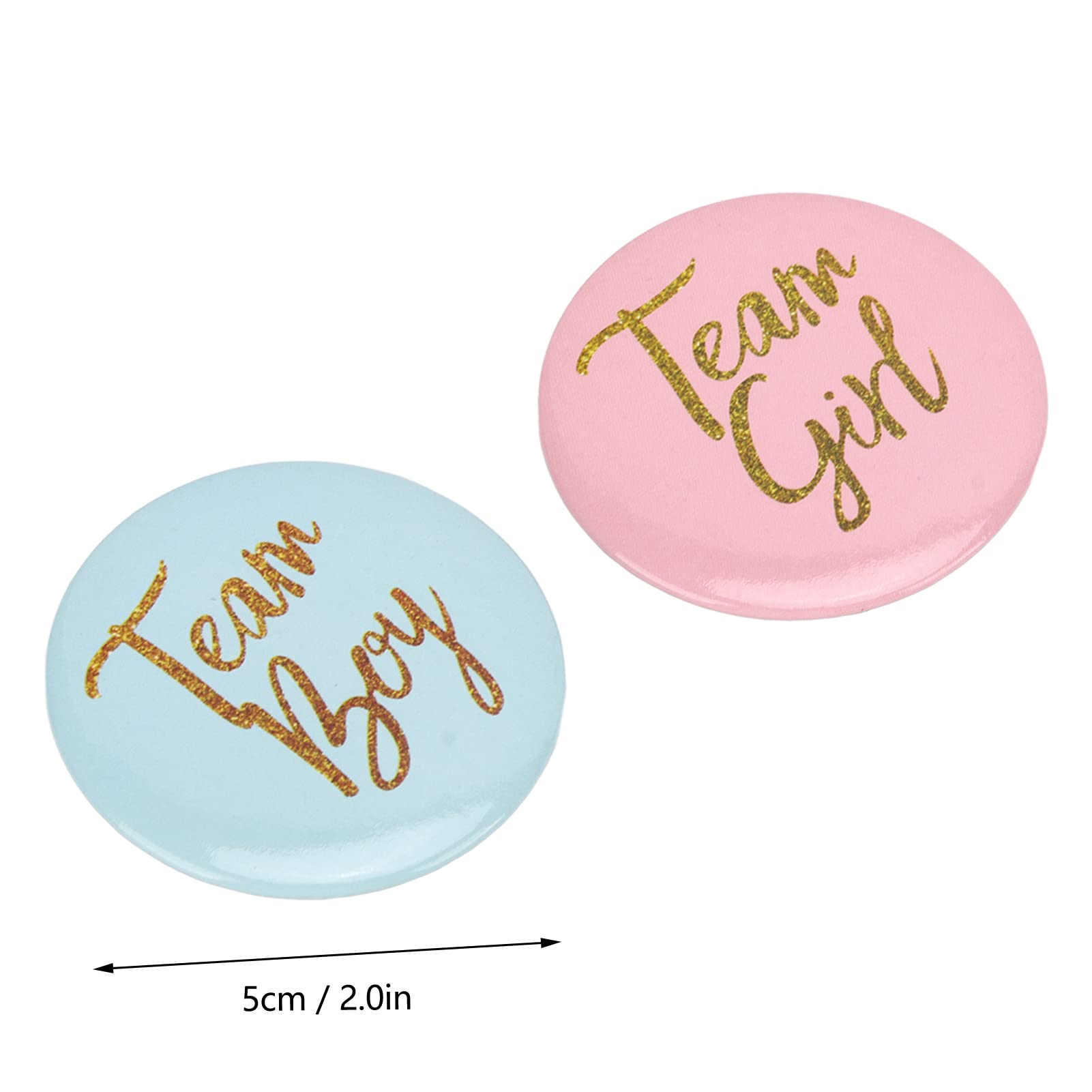 60Pcs Gender Reveal Pins Baby Shower Buttons Team Boy And Team Girl Button Blue Button Pin For Baby Shower Party Supplies