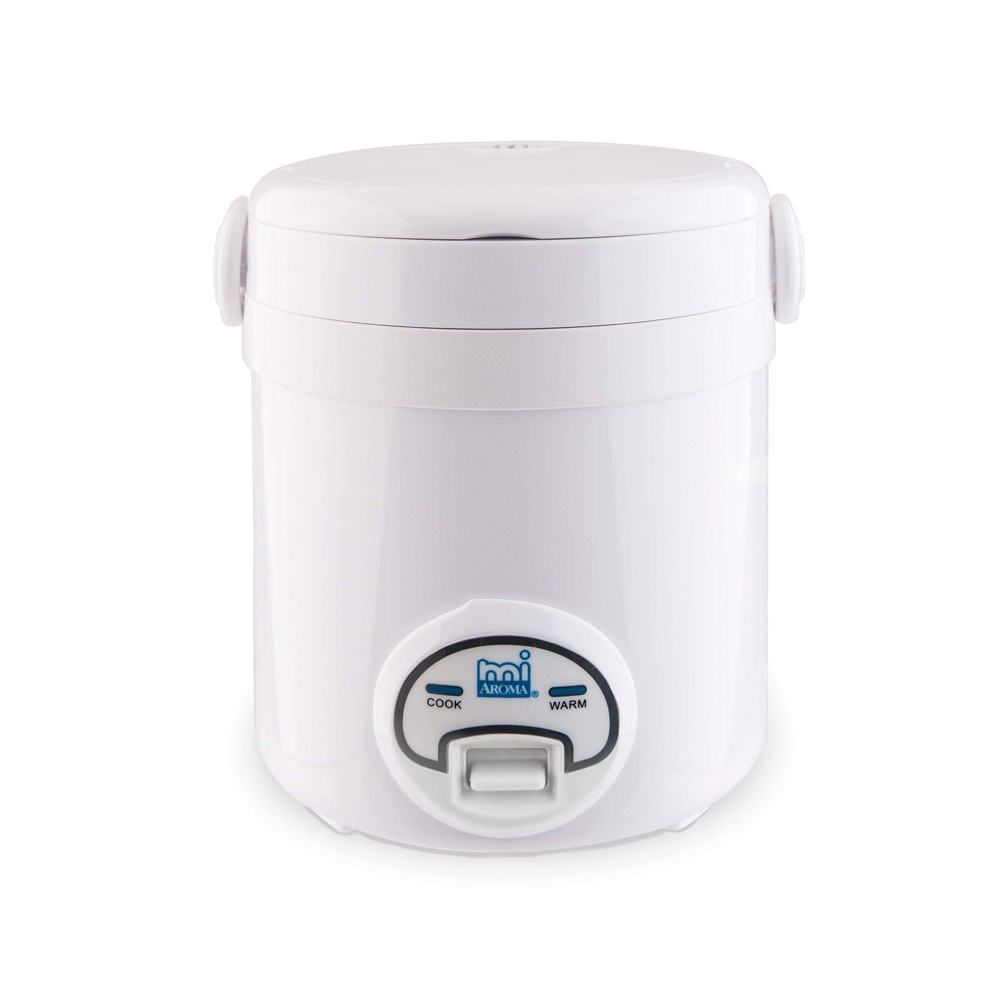 Aroma Housewares (MRC-903D) Mi 3-Cup (Cooked) (1.5-Cup UNCOOKED) Digital Cool Touch Mini Rice Cooker,White