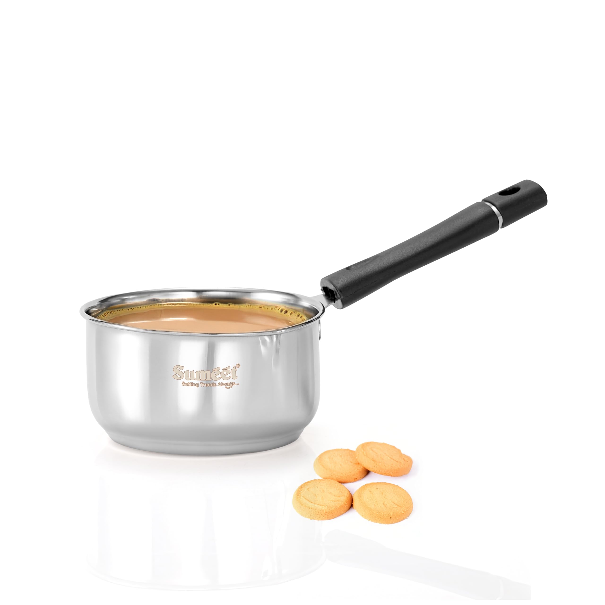 Sumeet Stainless Steel Saucepan  1.2 Liter | 1 Piece (White)