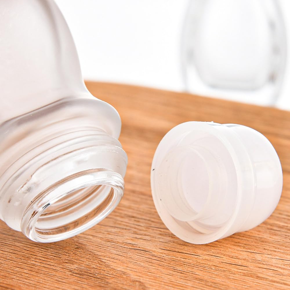 Topwel 2Pcs 50Ml/1.69Oz Empty Clear Deodorant Glass Roller Bottles Refillable Massage Roll-On Bottles Containers With Plastic Ro