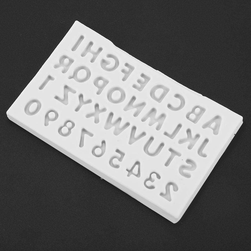 Letters Shape Making Molds Silicone Candy Cake Fondant Chocolate Molds Decorating Tool(Gray)