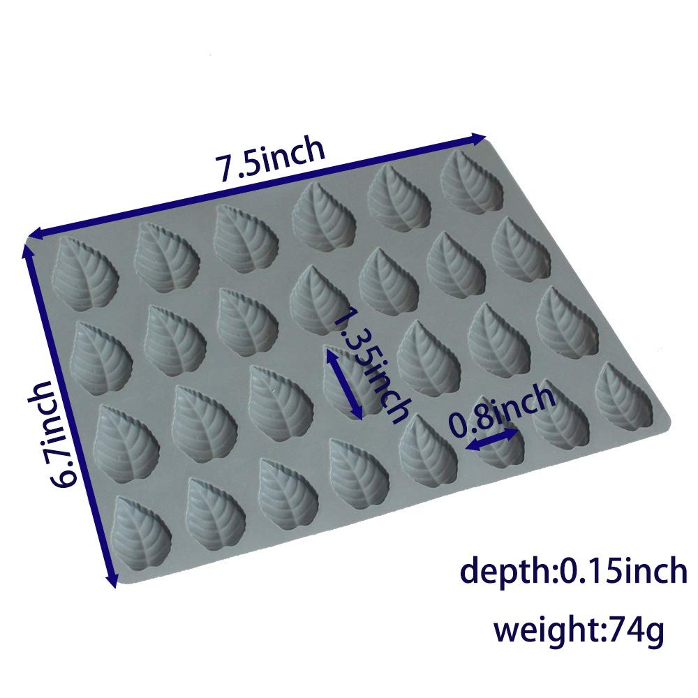 X-Haibei Small Fall Leaf Chocolate Candy Jello Silicone Mold Soap Cake Decoration Making