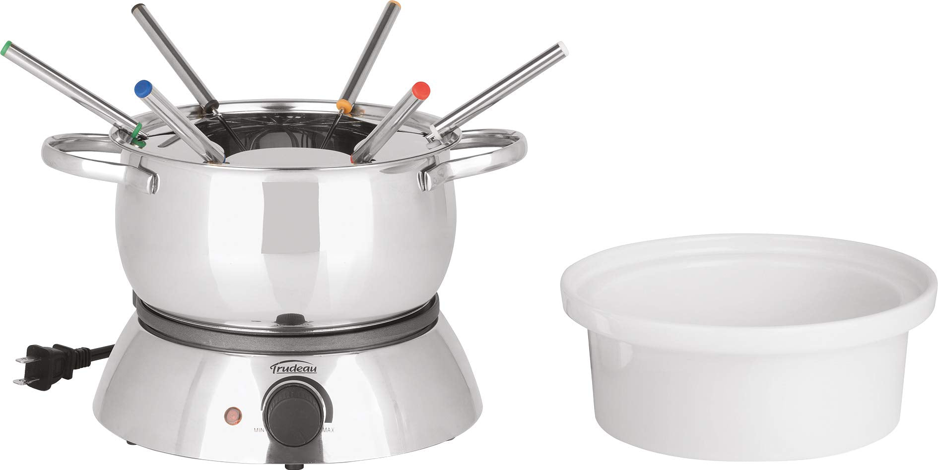 Trudeau Alto 3in1 Electric Fondue Set, 81 Ounce, Silver