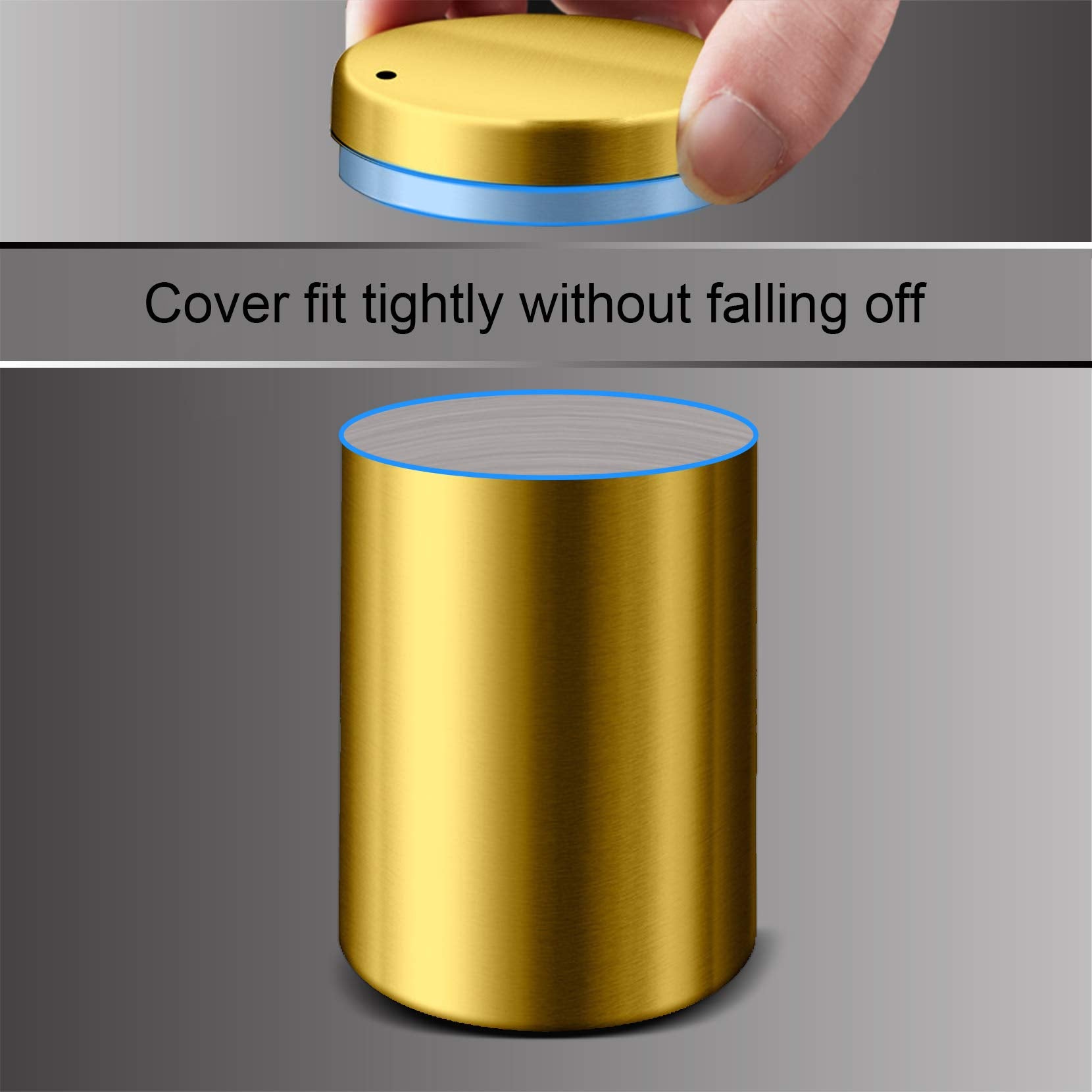 YIFOCUS Stainless Steel Toothpick Holder Dispenser Quality Home Tooth Picks Lot Container with 500 Pieces Bamboo Toothpicks for Teeth and Appetizer (Golden