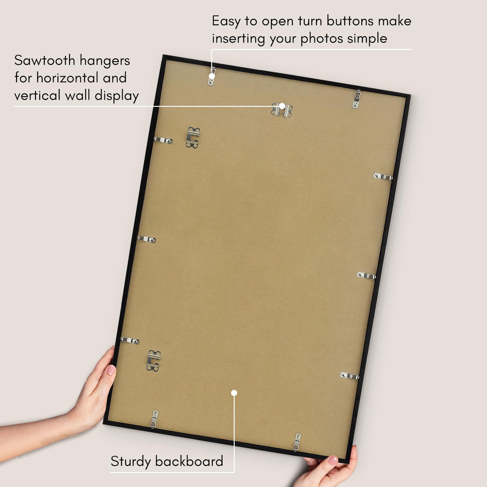 Americanflat 20X30 Poster Frame In Black With Polished Plexiglass - Thin Border 20 X 30 Inch Large Picture Frame For Wall, Poste