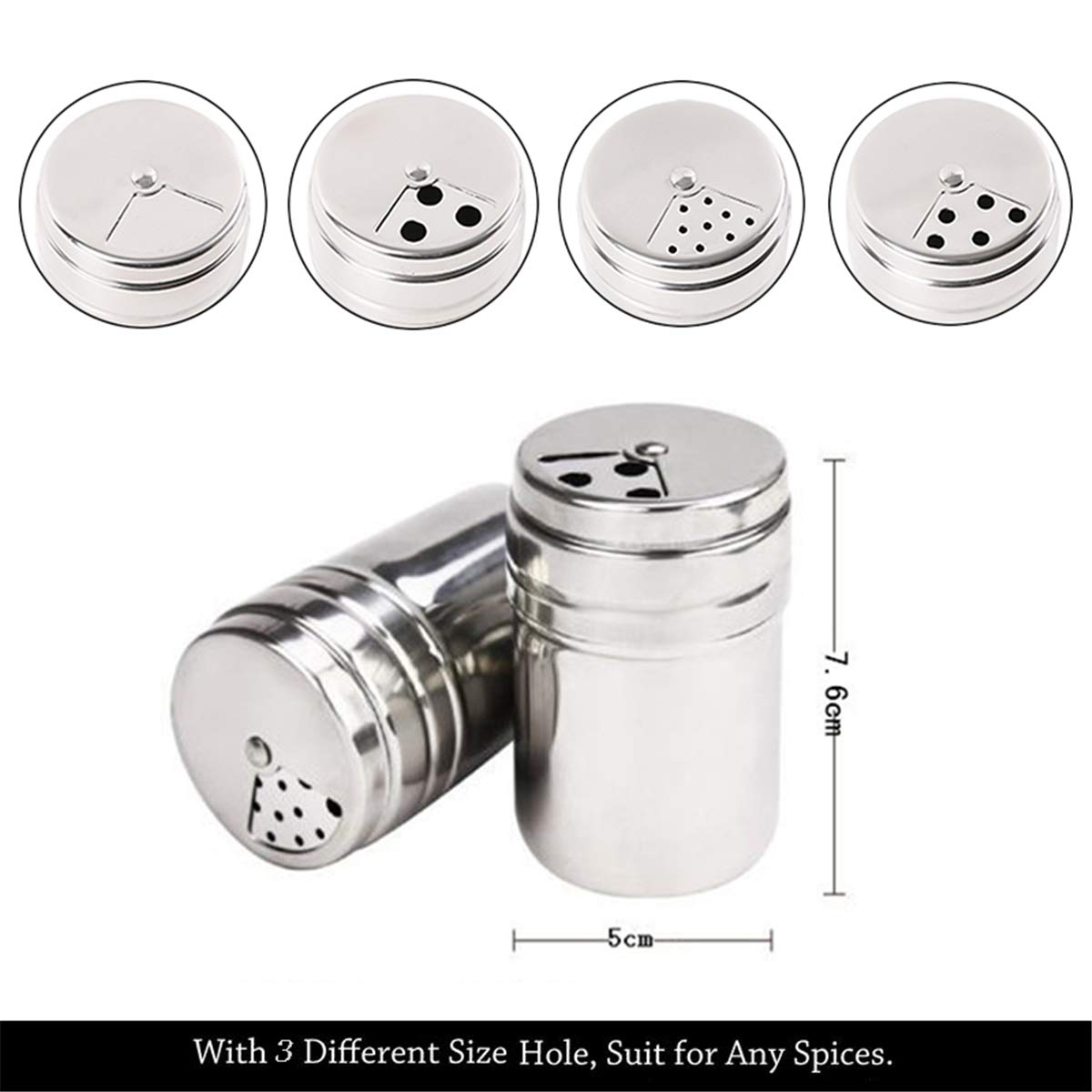 Fantasyday Gift Set Spice Jar With Shaker Tops Food Seasoning Dressing Bottle With Travel Bag Salt/Sugar/Spice/Pepper/Cheese Sha