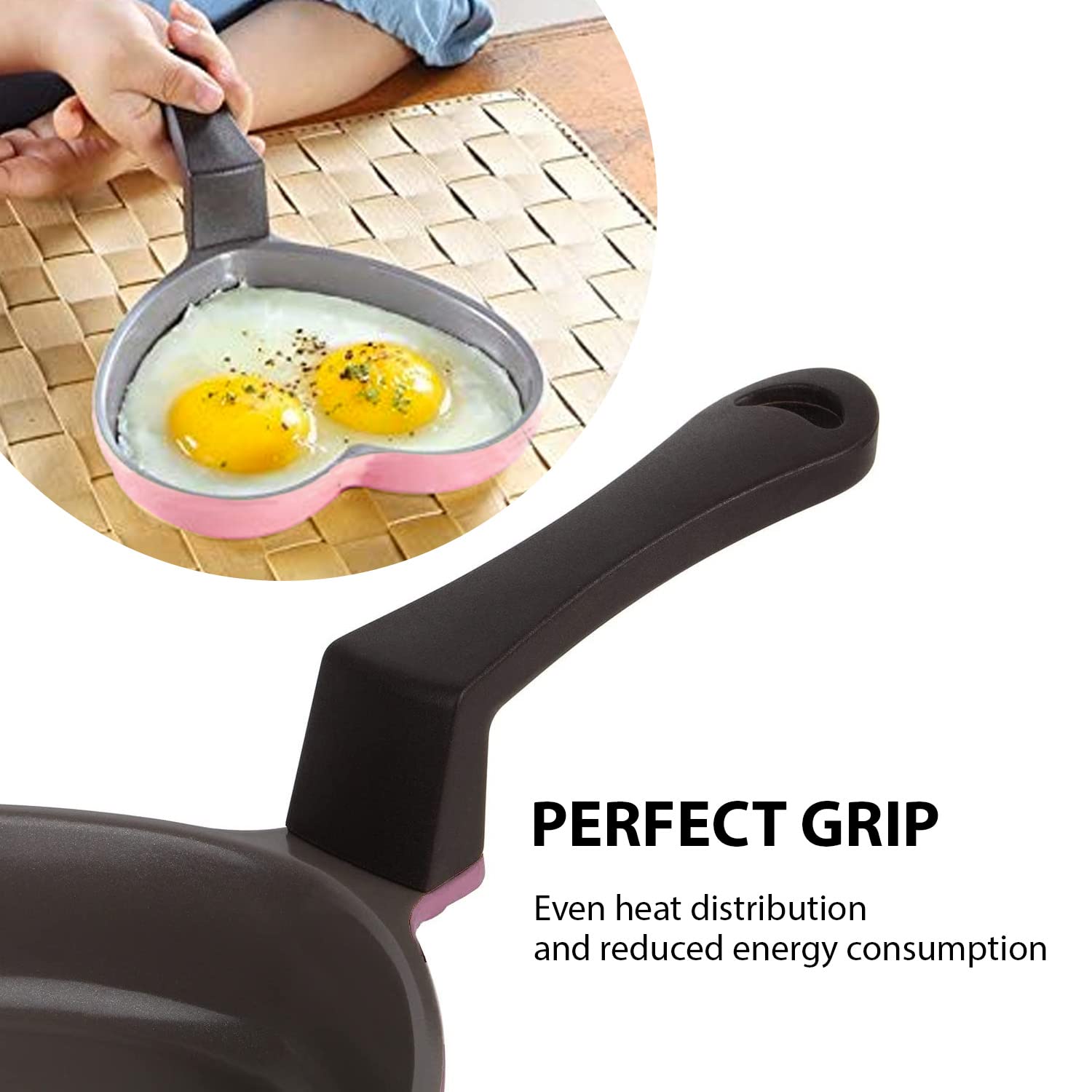Neoflam 5.5'' Ceramic Nonstick Little Shaped, Frying Griddle Pan, Shaper Mini Pancake Waffle Maker With Heat Resistant Handle Fo