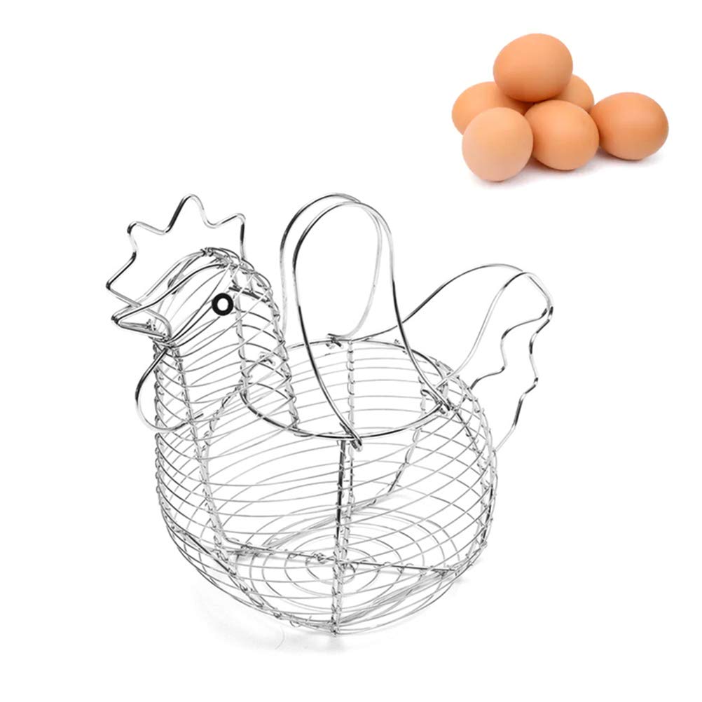 Aramox Egg Basket, Chicken Shaped Egg Basket Used To Store Eggs, Fruits And Other Foods (As Shown)