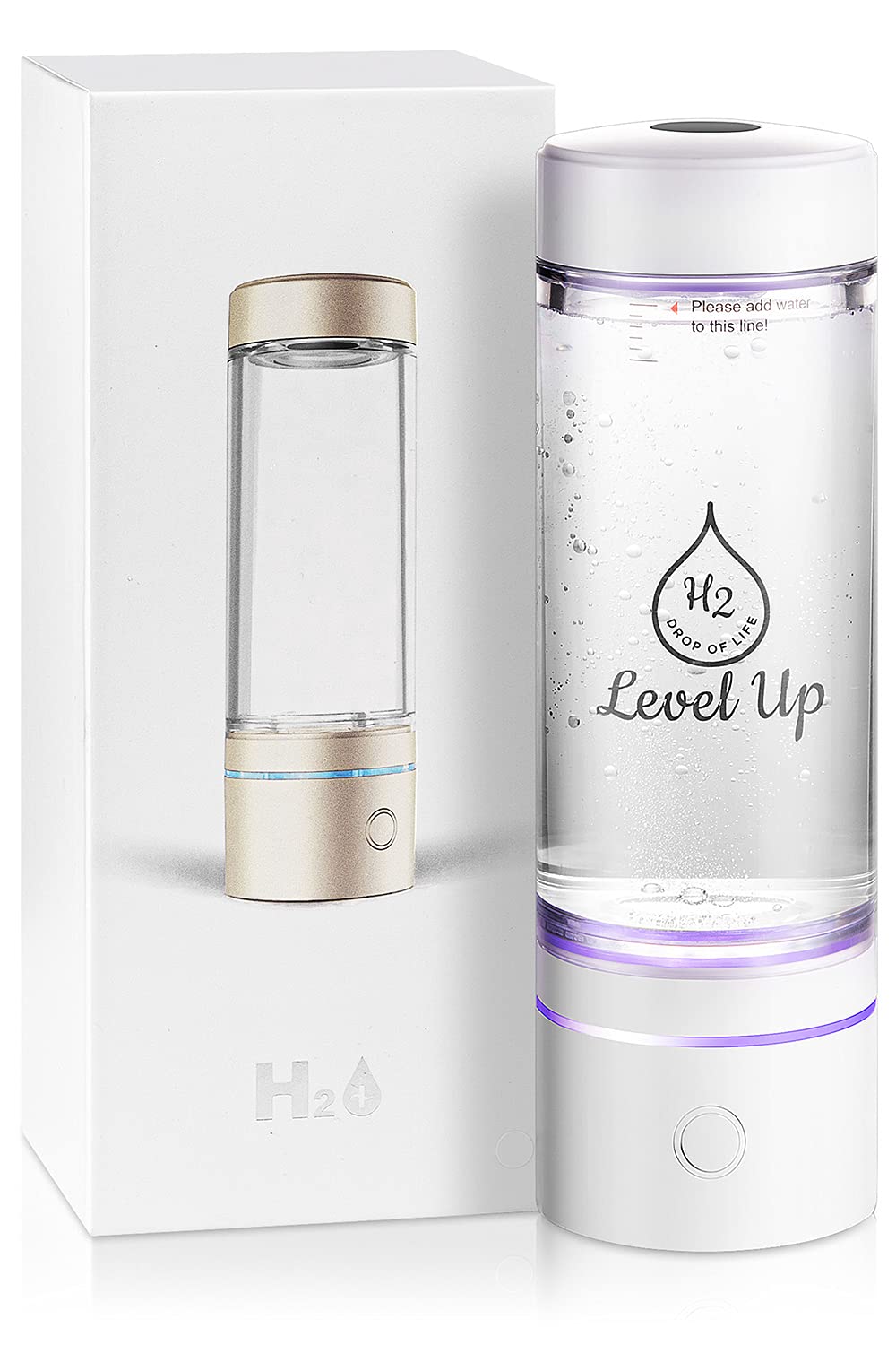 Level Up Way - Premium Hydrogen Water Bottle Generator - Up To 4000 Ppb - Spe Pem Dupont Us - Healthy Life