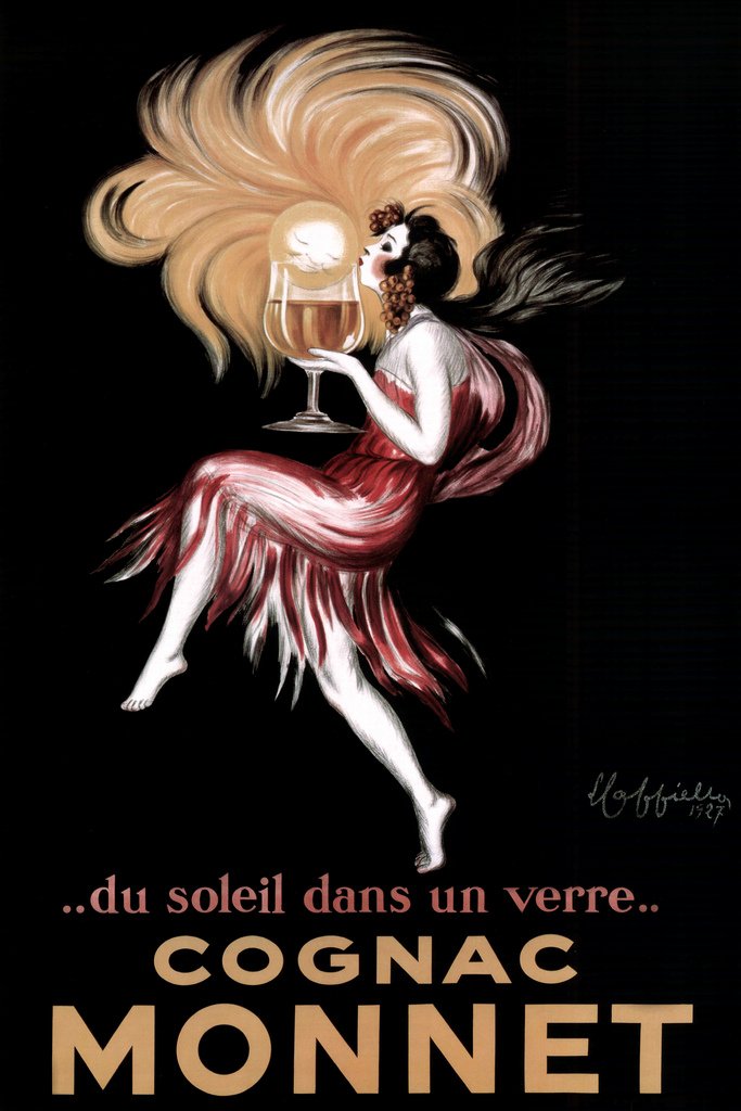 Leonetto Cappiello Cognac Monnet Vintage Ad Art Print Poster - 24X36 Poster Print, 24X36