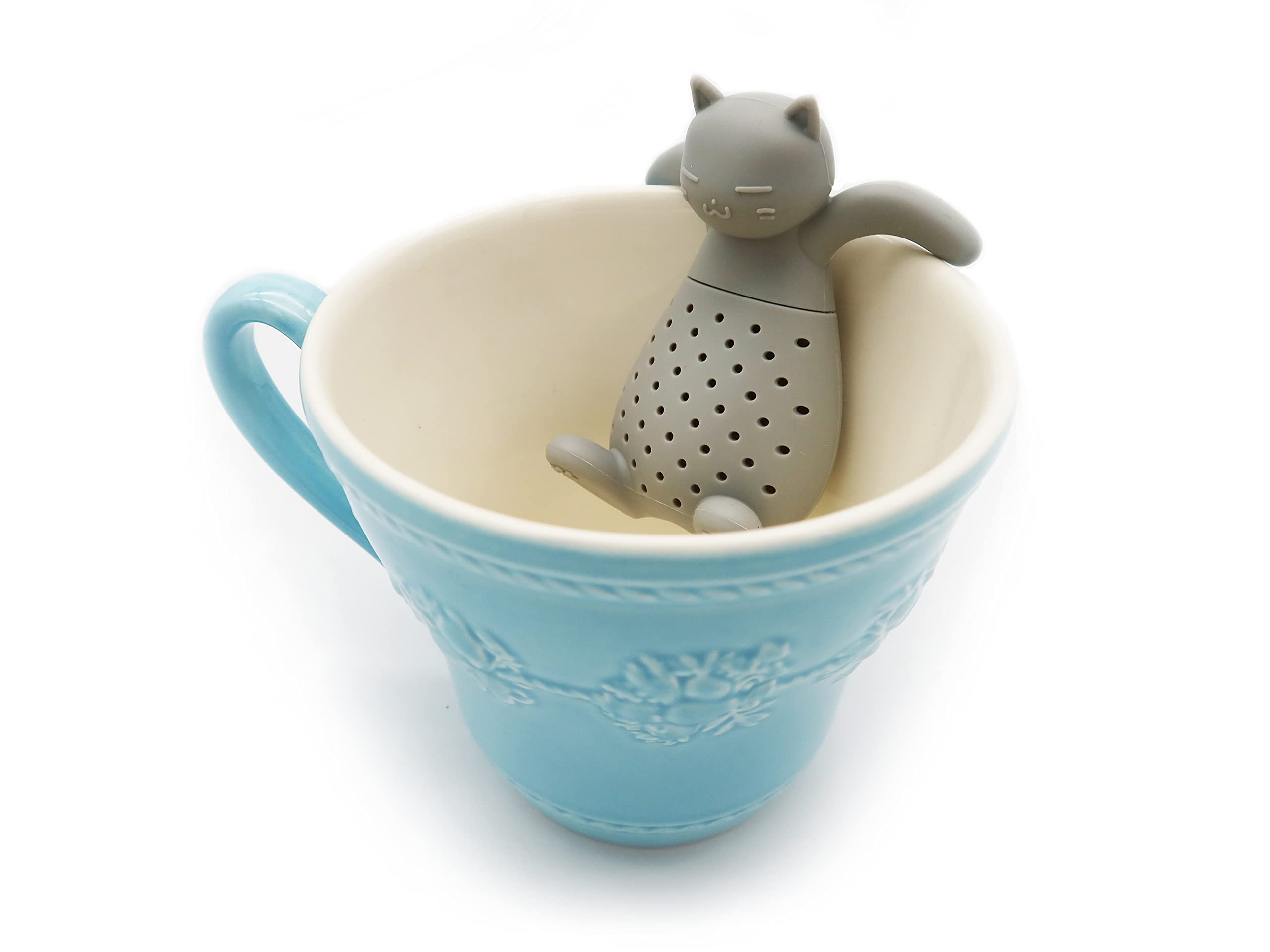 Silicone Tea Infuser, Tea Strainer For Loose Leaf, Max Temp. 446?, Bpa-Free (Gray Cat)