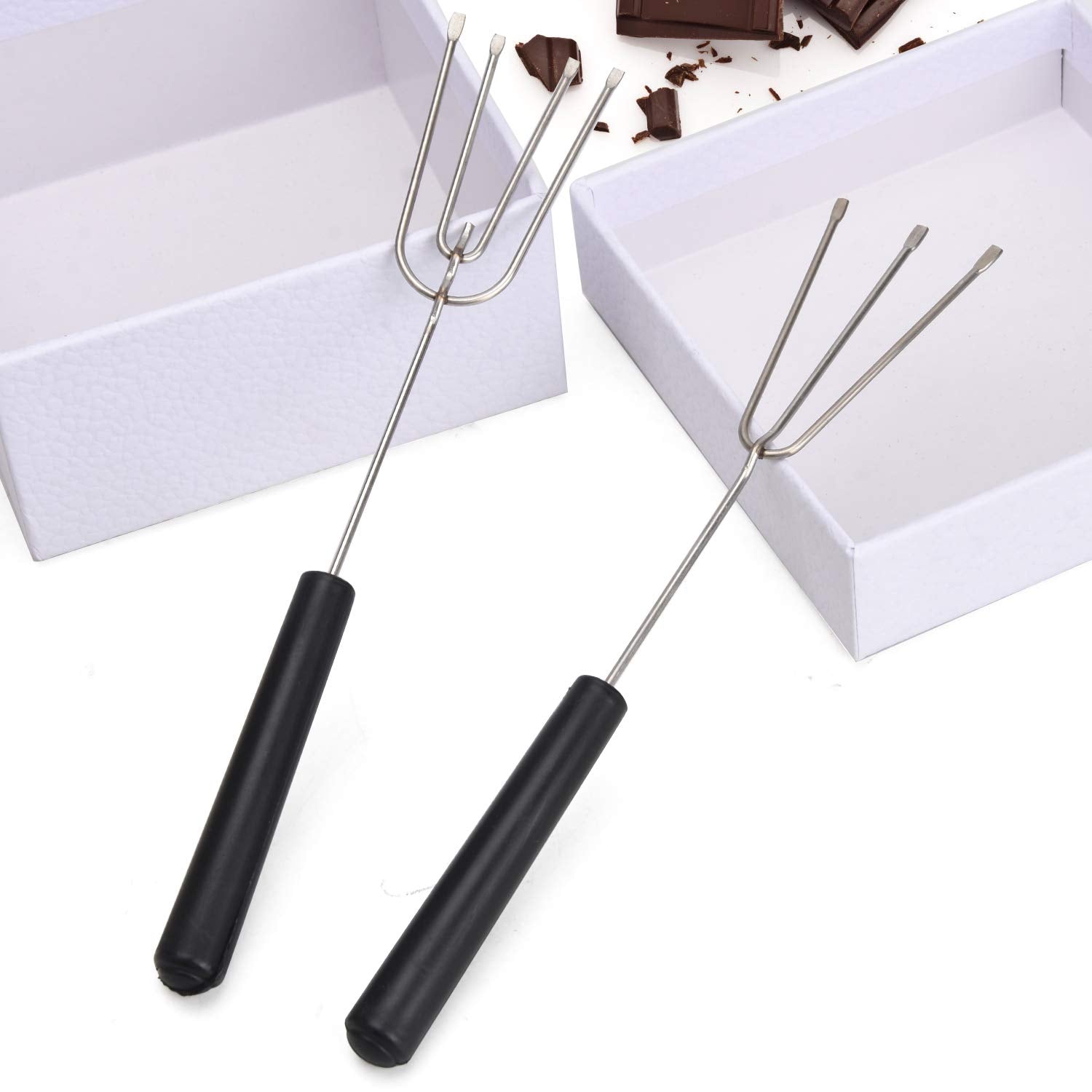 10Pcs Chocolate Dipping Fork Set, Diy Baking Supplies, Stainless Steel Decorating Tool Set For Handmade Chocolates, Pralines,Tru