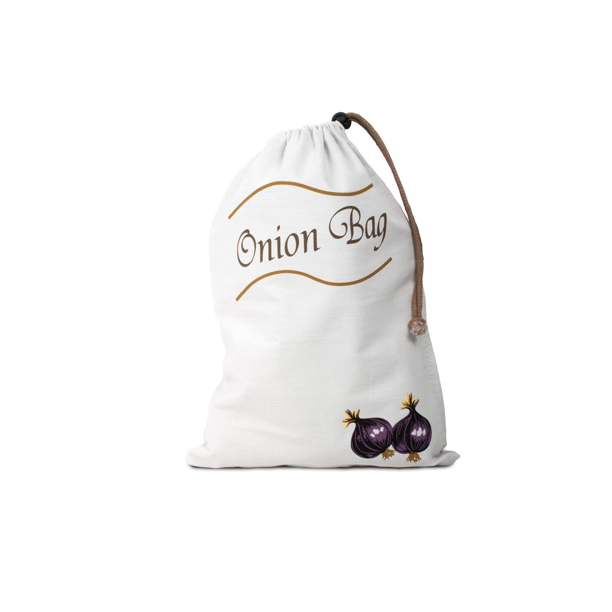 Hic Kitchen Reusable Potato And Onion Saver Bag Set, Drawstring Closure, Set Of 2