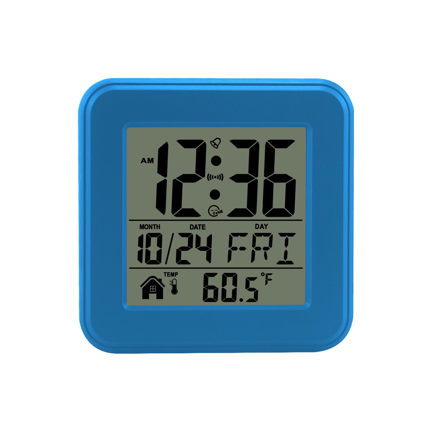jomparis Small Digital Alarm Clock Battery Operated with Backlight for Bedroom Kids Room-Blue